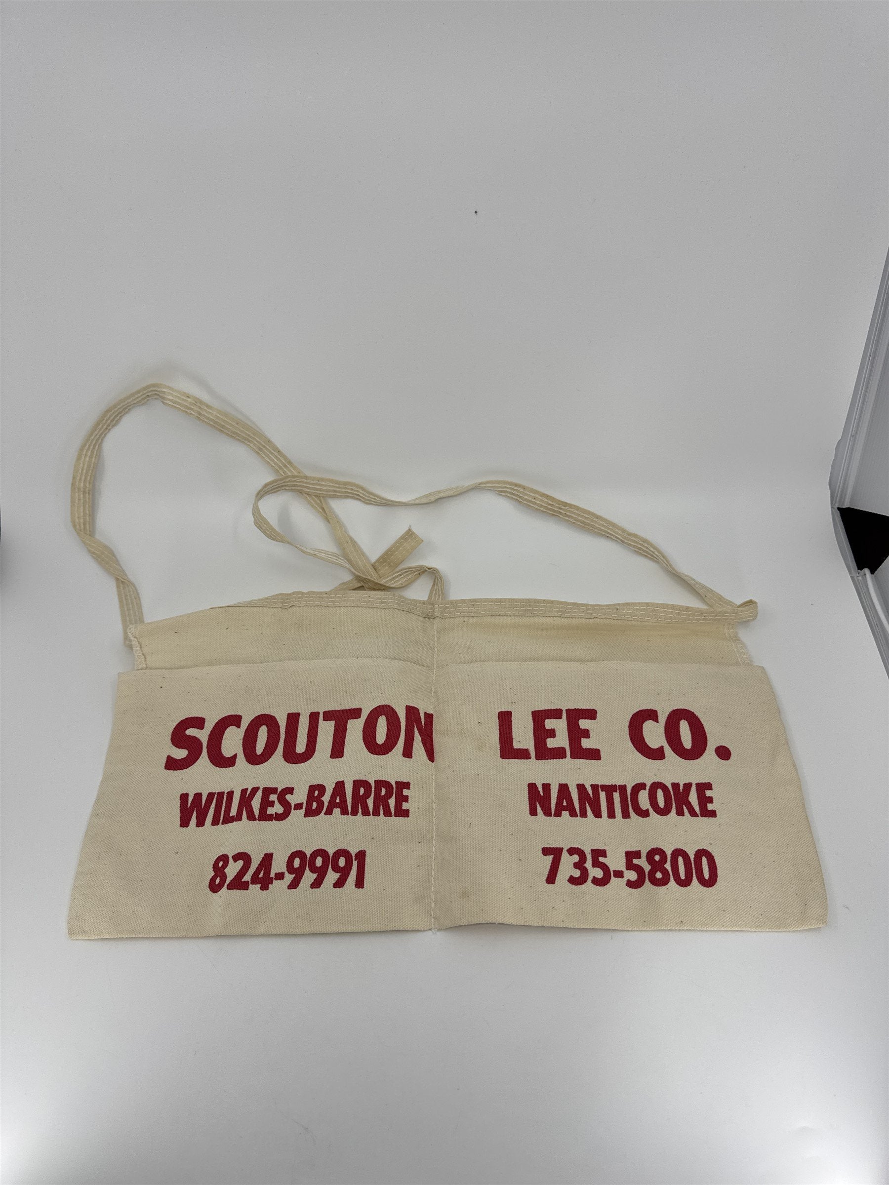 Vintage Lumber Yard Carpenter Advertising Apron Scouton Lee Co. PA NEPA