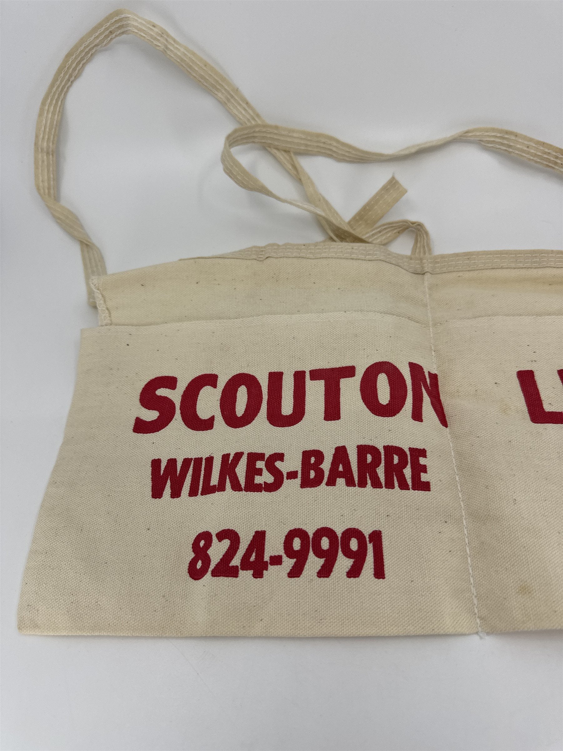 Vintage Lumber Yard Carpenter Advertising Apron Scouton Lee Co. PA NEPA