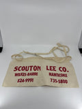 Vintage Lumber Yard Carpenter Advertising Apron Scouton Lee Co. PA NEPA Ink Mark