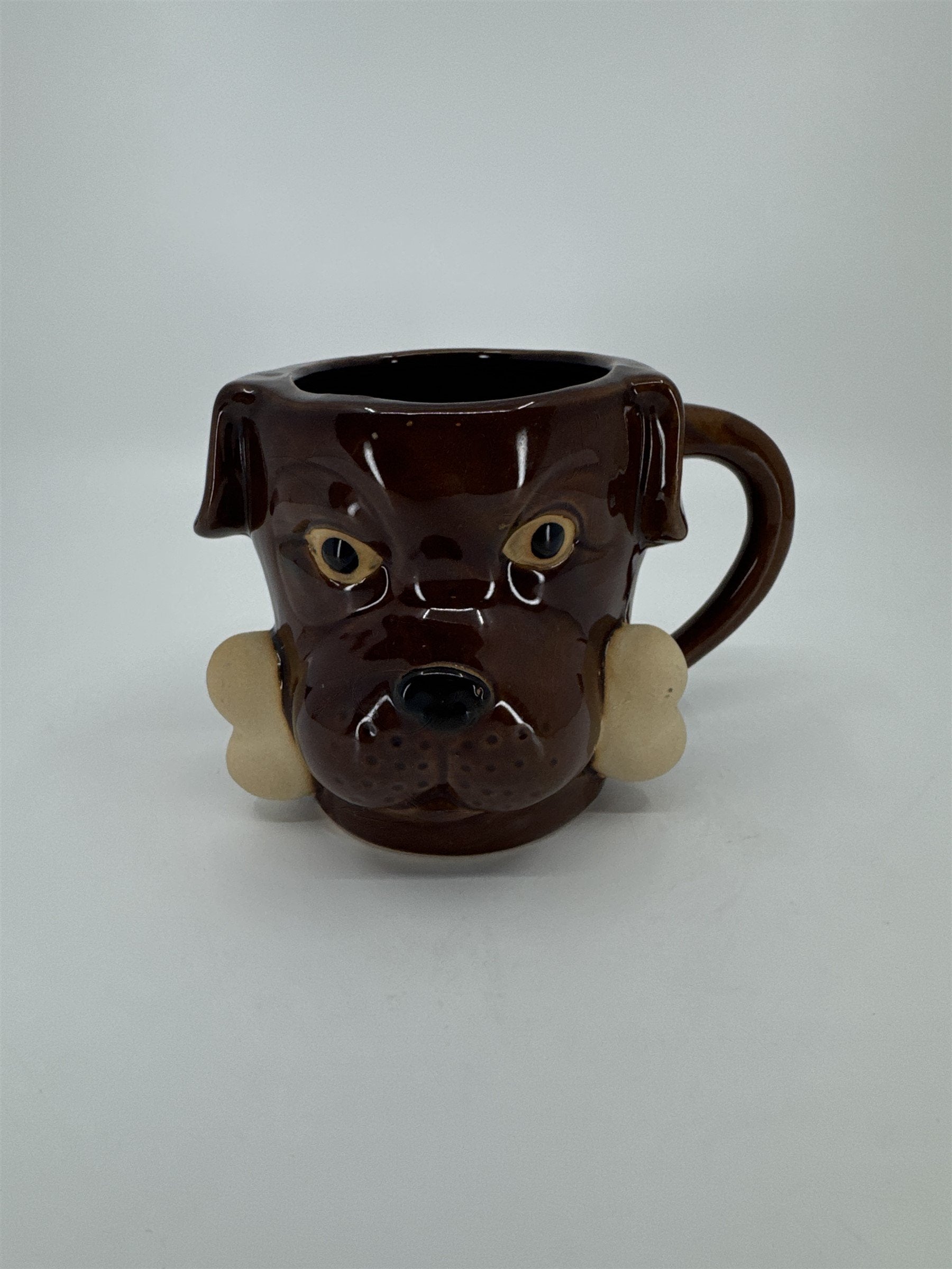 Boston Warehouse Chocolate Lab Dog Mug Stoneware Coffee Mug Bone 18oz WOOF