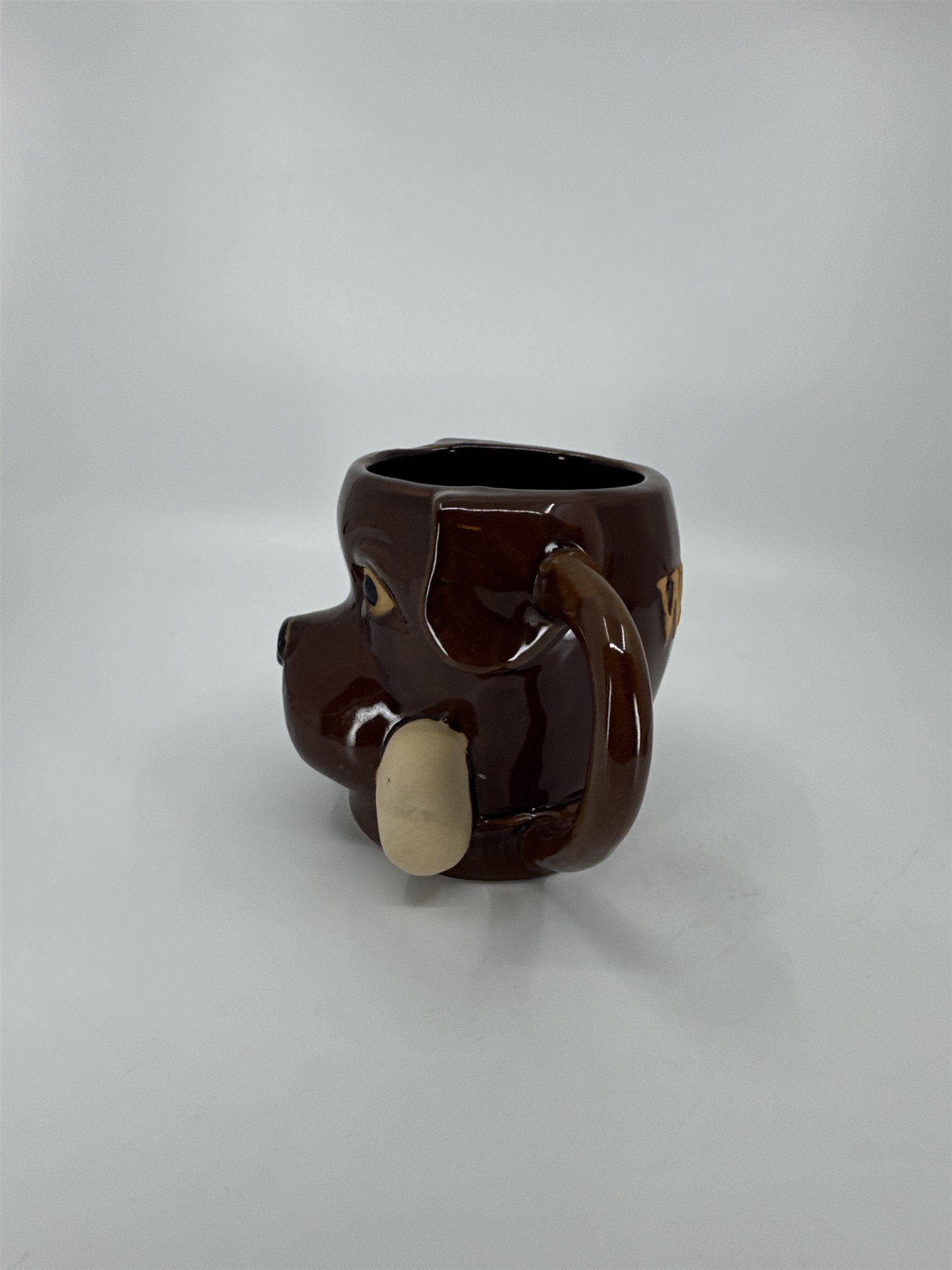 Boston Warehouse Chocolate Lab Dog Mug Stoneware Coffee Mug Bone 18oz WOOF