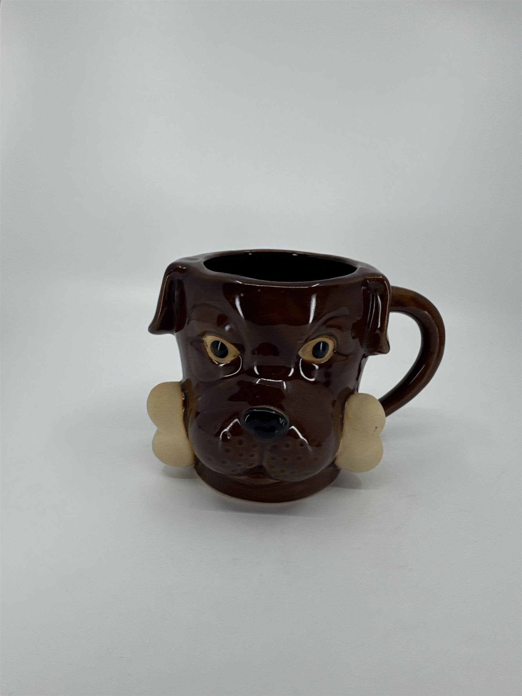 Boston Warehouse Chocolate Lab Dog Mug Stoneware Coffee Mug Bone 18oz WOOF