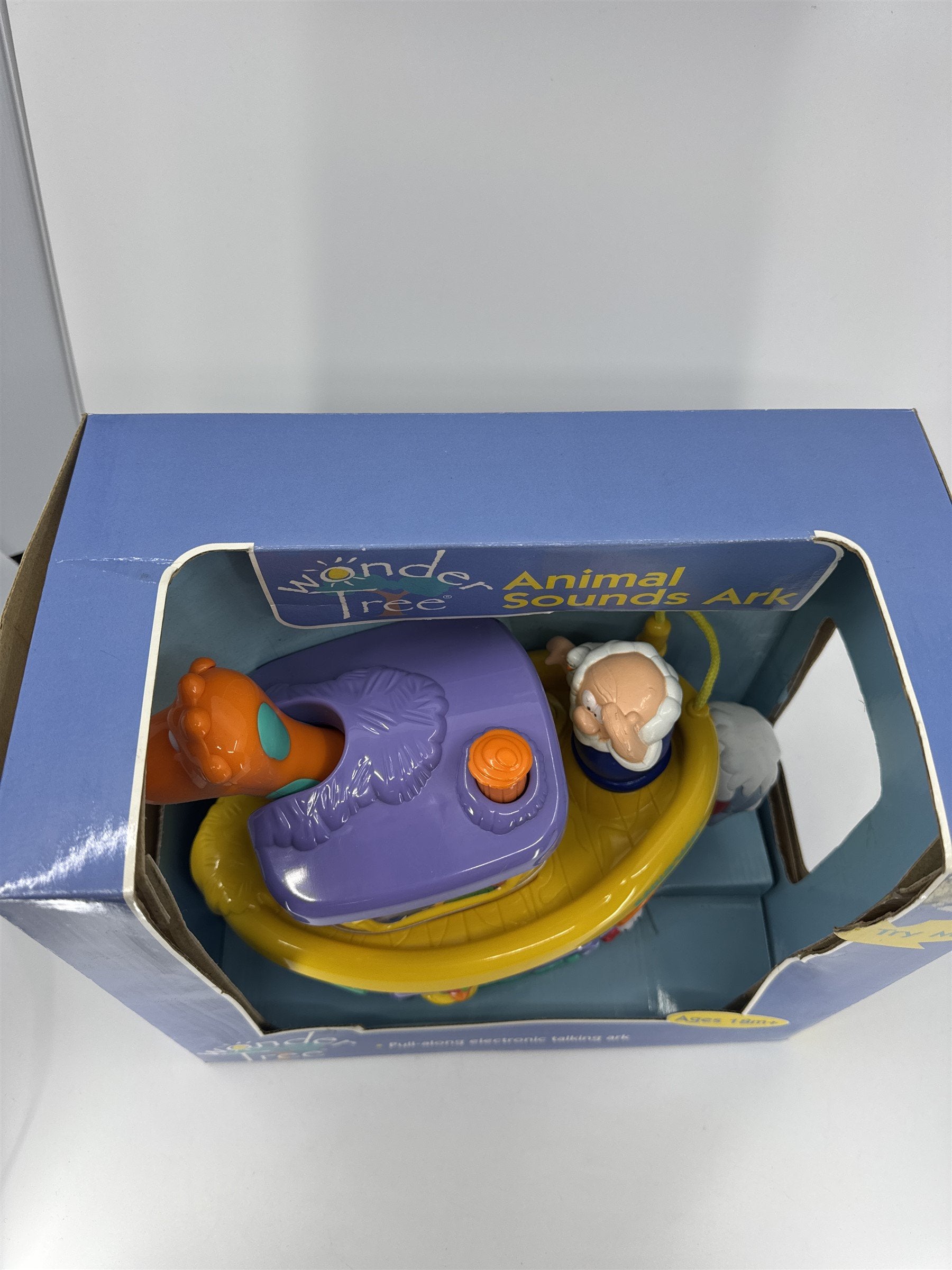 Vintage Wonder Tree Animal Sounds Ark Pull-Along Electric Talk Unimax Toys 2000