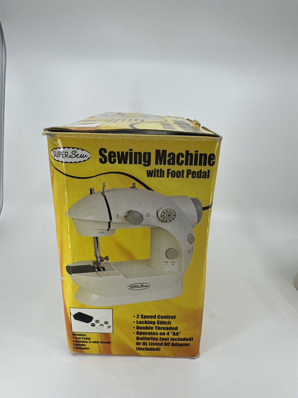 Super Sew Simple Sewing Machine with Foot Pedal AA Battery(AC Adapter Not Incl.)