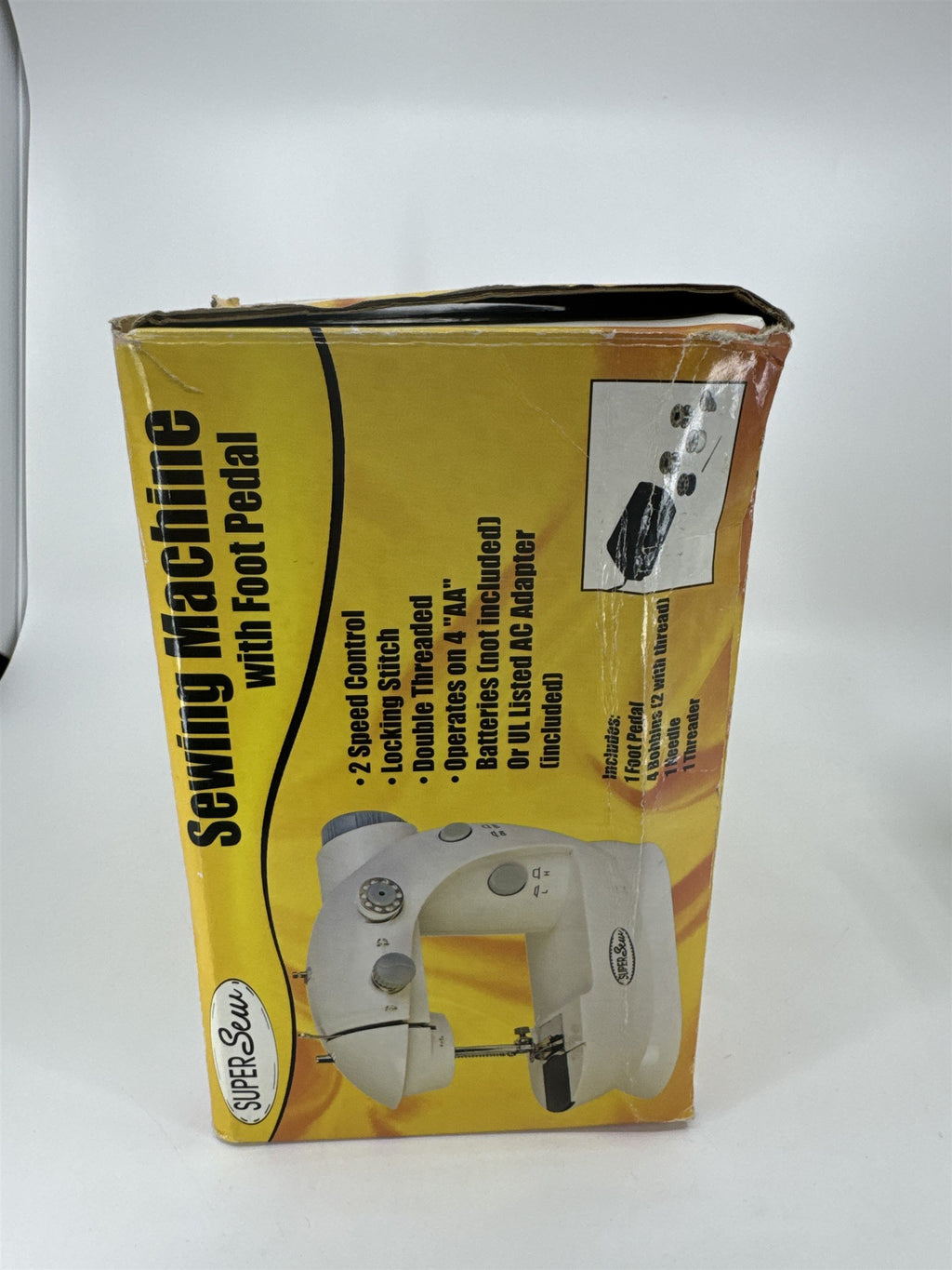 Super Sew Simple Sewing Machine with Foot Pedal AA Battery(AC Adapter Not Incl.)