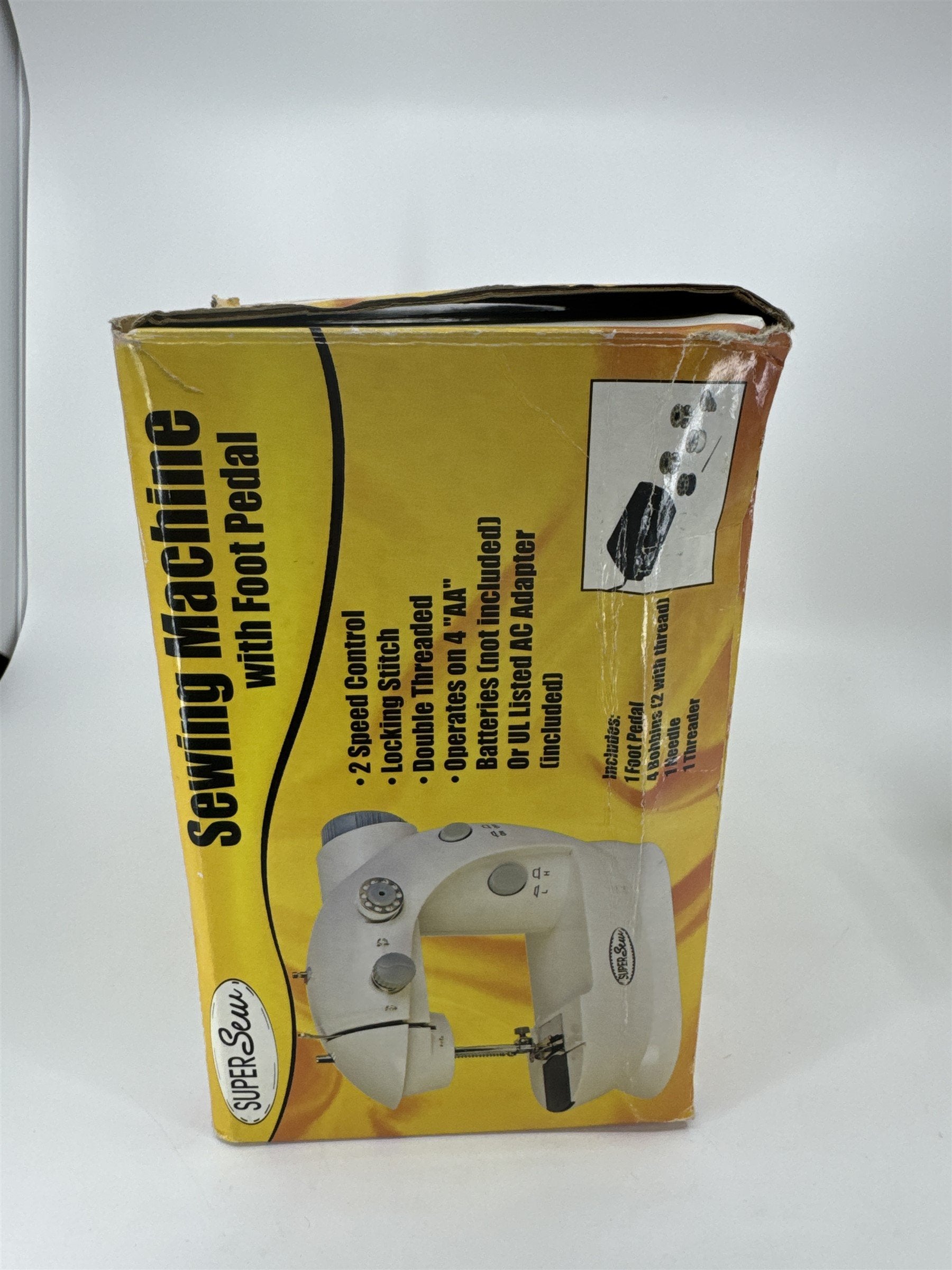 Super Sew Simple Sewing Machine with Foot Pedal AA Battery(AC Adapter Not Incl.)