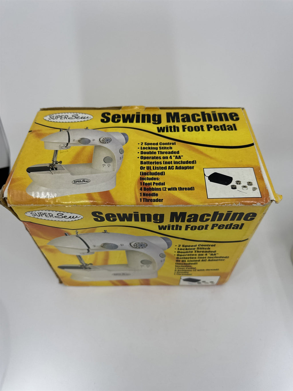 Super Sew Simple Sewing Machine with Foot Pedal AA Battery(AC Adapter Not Incl.)