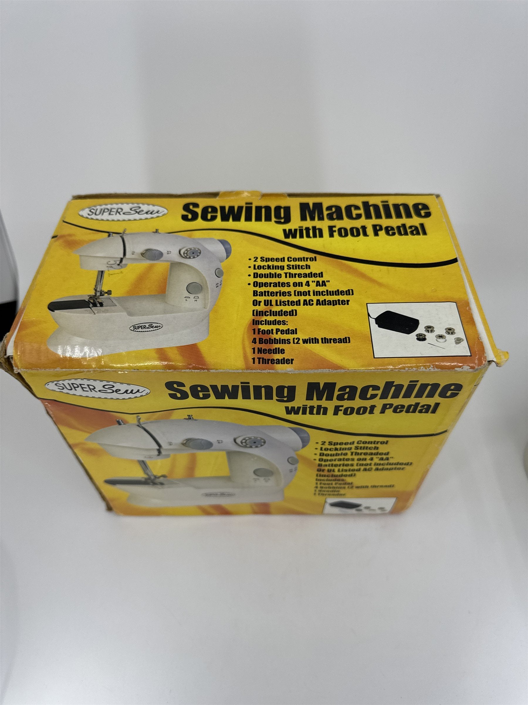 Super Sew Simple Sewing Machine with Foot Pedal AA Battery(AC Adapter Not Incl.)