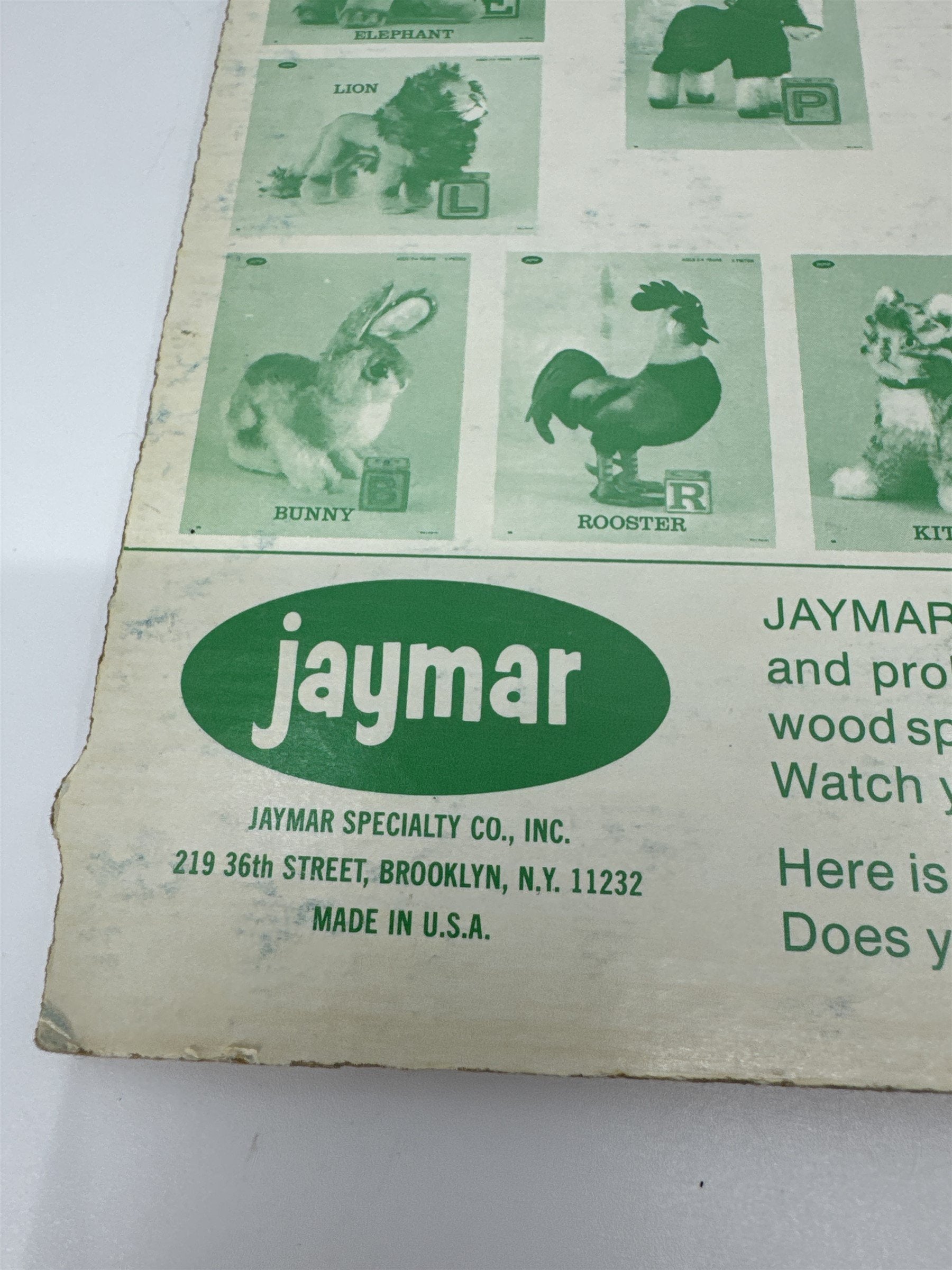 Vintage Jaymar Red Donald Duck 10-Piece Cardboard Puzzle Brooklyn NY USA