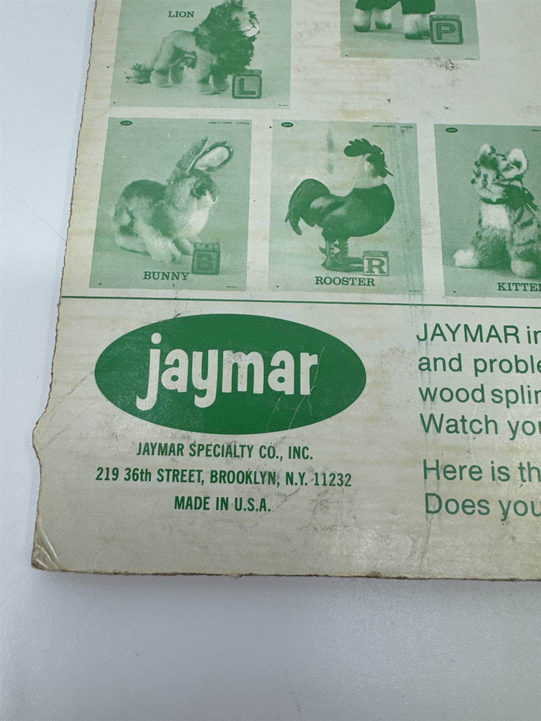 Vintage Jaymar Blue Mickey Mouse 10-Piece Cardboard Puzzle Brooklyn NY USA