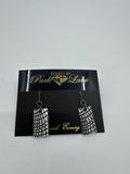 Jewels by Park Lane Silver Tone Alligator or Crocodile Textured Pierced Earrings