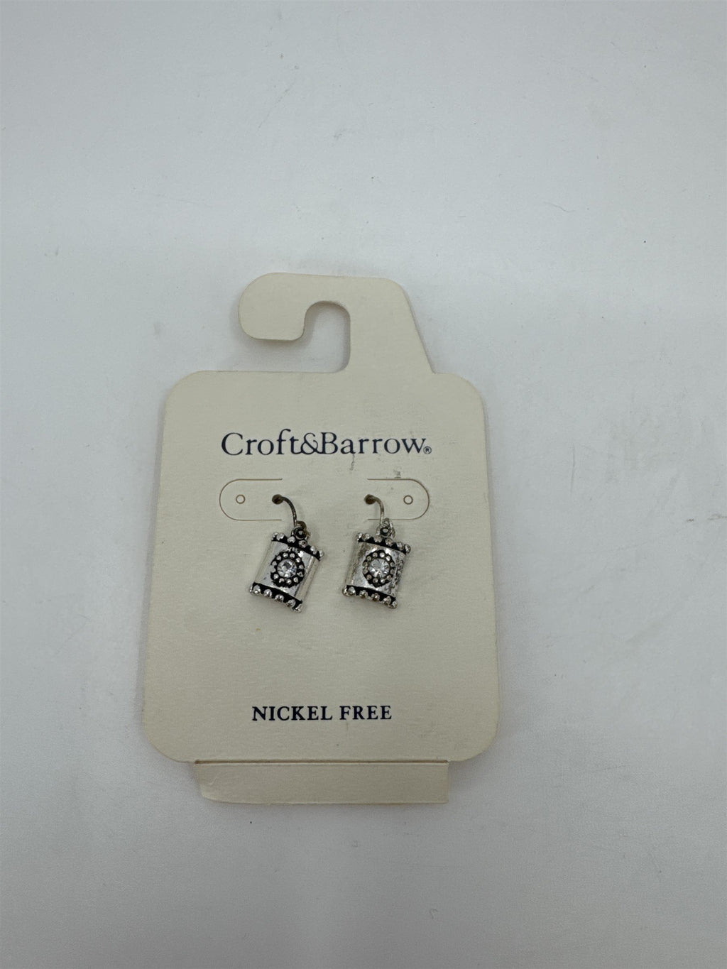 Croft & Barrow Nickel Free Dangling Silver-Toned Floral Totem Stud Earrings