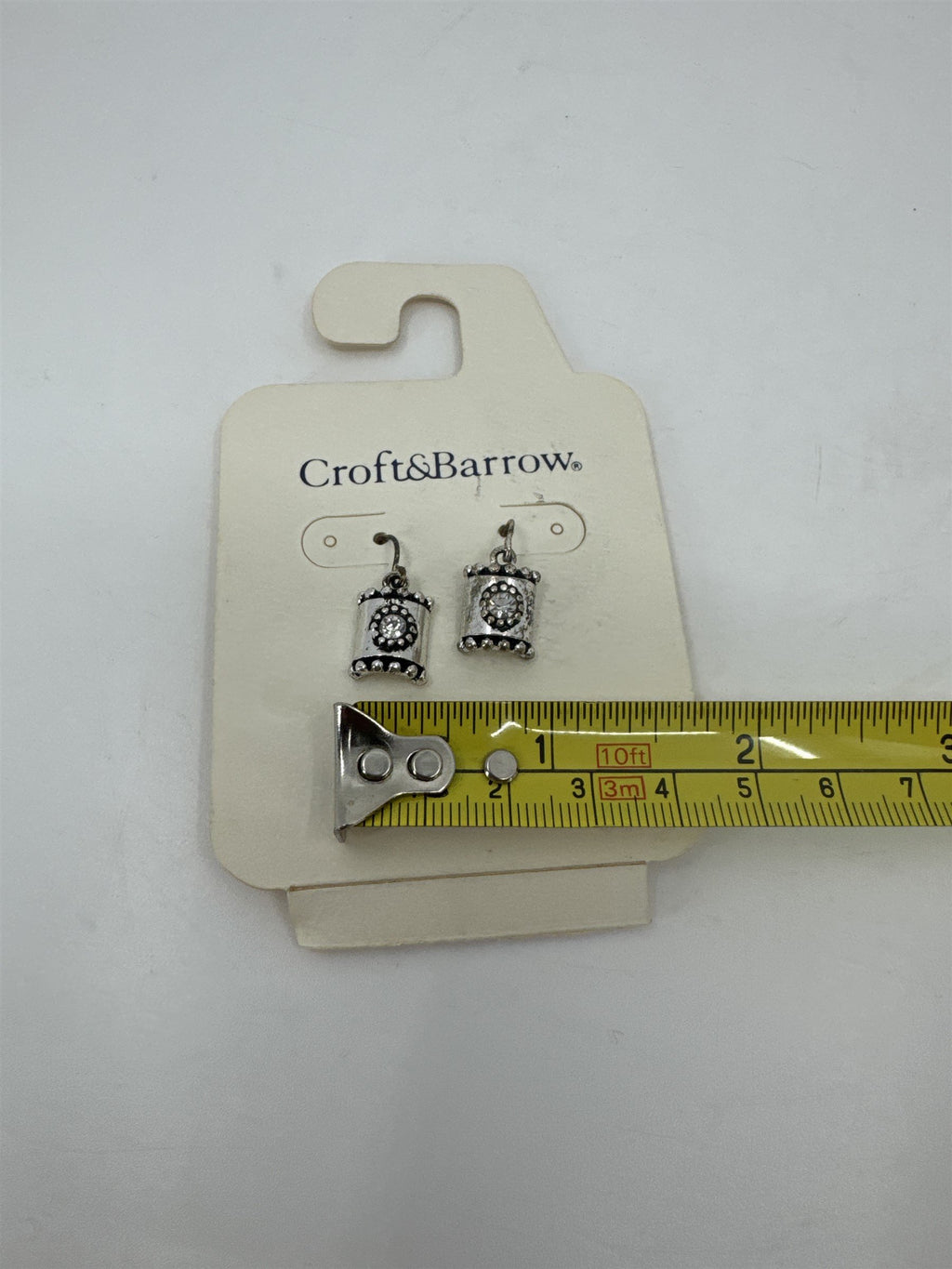 Croft & Barrow Nickel Free Dangling Silver-Toned Floral Totem Stud Earrings