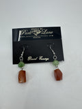 Jewels by Park Lane Green and Orange Crystal Silver-Tone Dangle Pierced Earrings