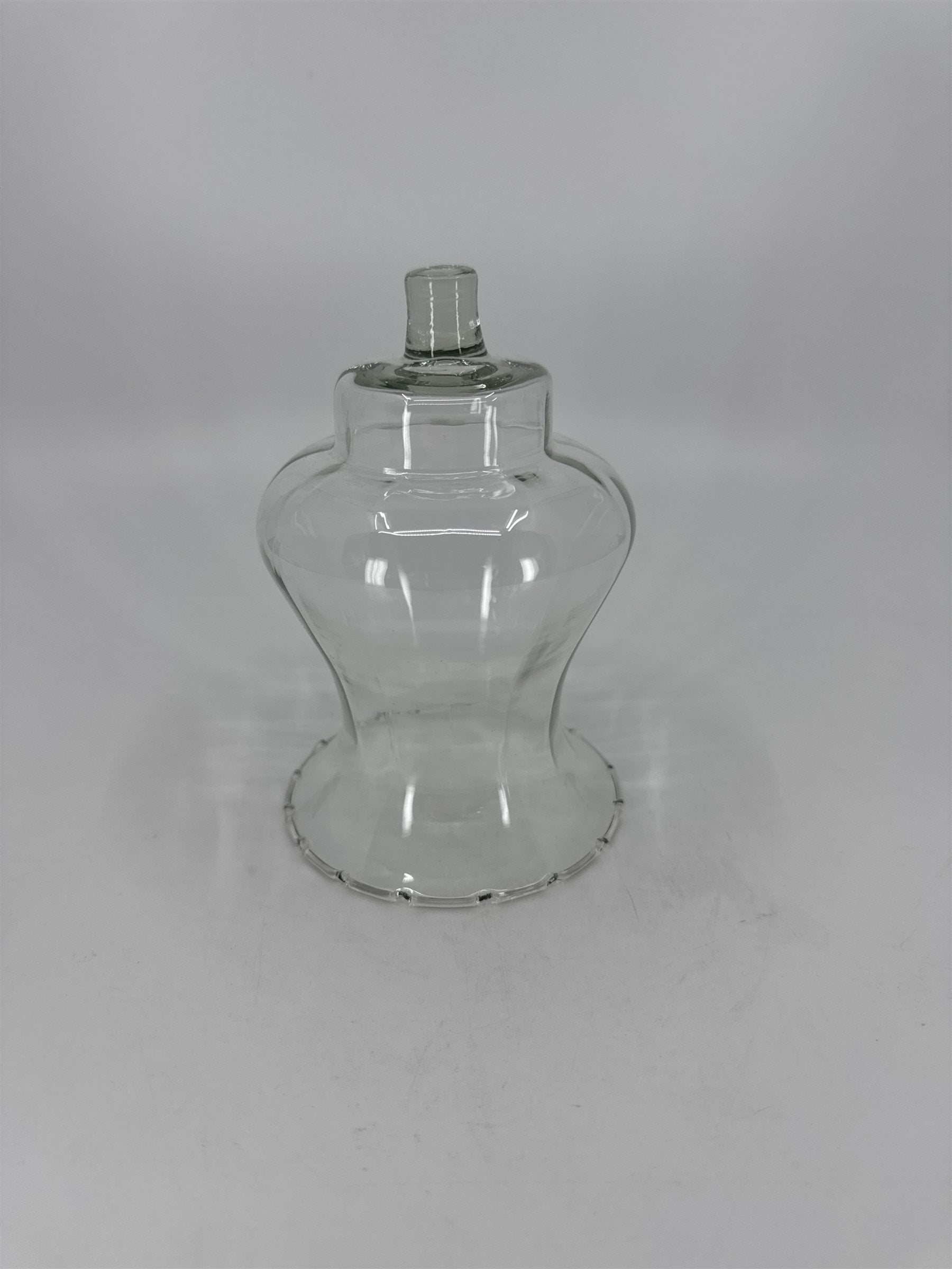 Vintage Homco Home Interiors Peg Votive Candle Holder Glass Dotted/Lipped Edges