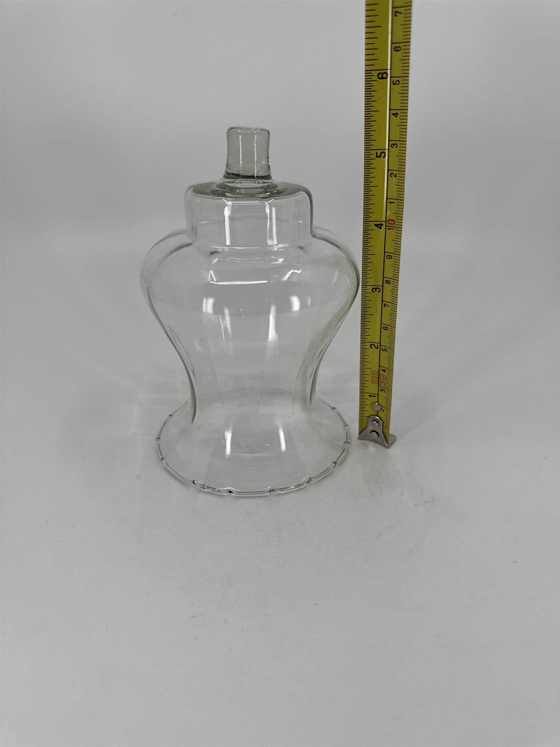 Vintage Homco Home Interiors Peg Votive Candle Holder Glass Dotted/Lipped Edges