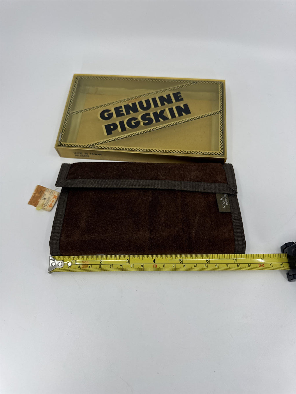 Vintage Ralfeaux Pigskin Leather Checkbook Wallet NWT Taiwan NOS Brown