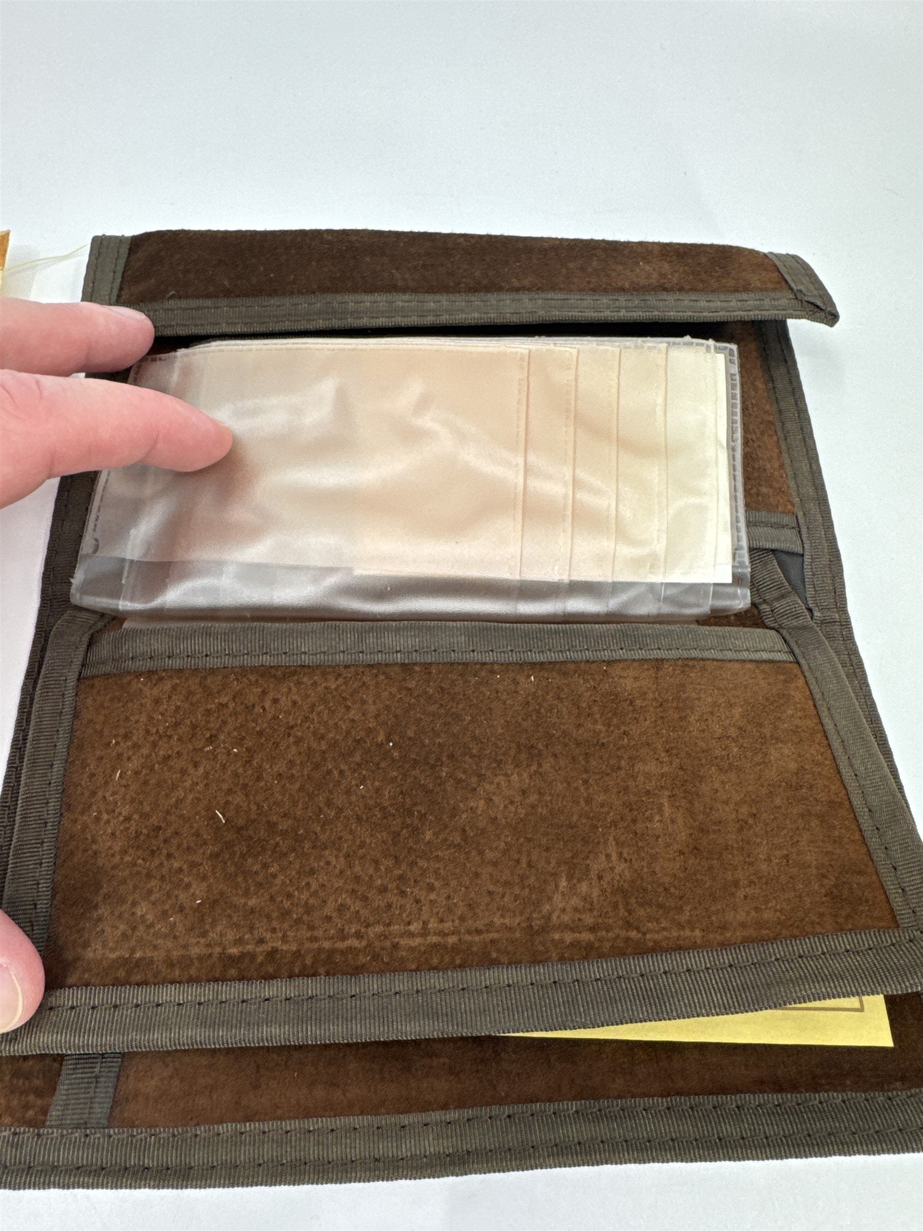 Vintage Ralfeaux Pigskin Leather Checkbook Wallet NWT Taiwan NOS Brown