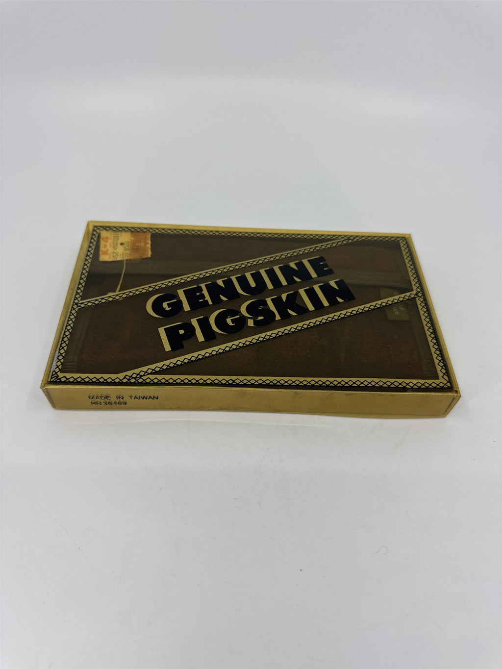 Vintage Ralfeaux Pigskin Leather Checkbook Wallet NWT Taiwan NOS Brown