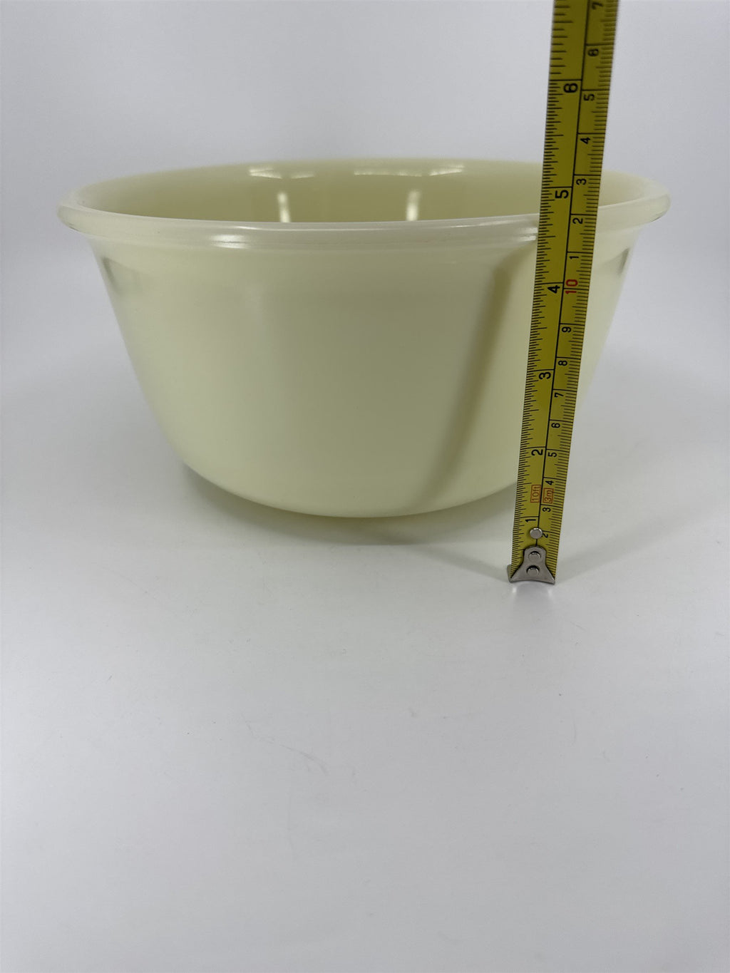 Vintage Hamilton Beach Mixing Bowl Pale Yellow Cream 9" Glass Bowl Racine Wisc.