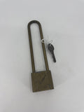 Vintage Slaymaker Extra Long Shank Padlock /w Key Brass Padlock