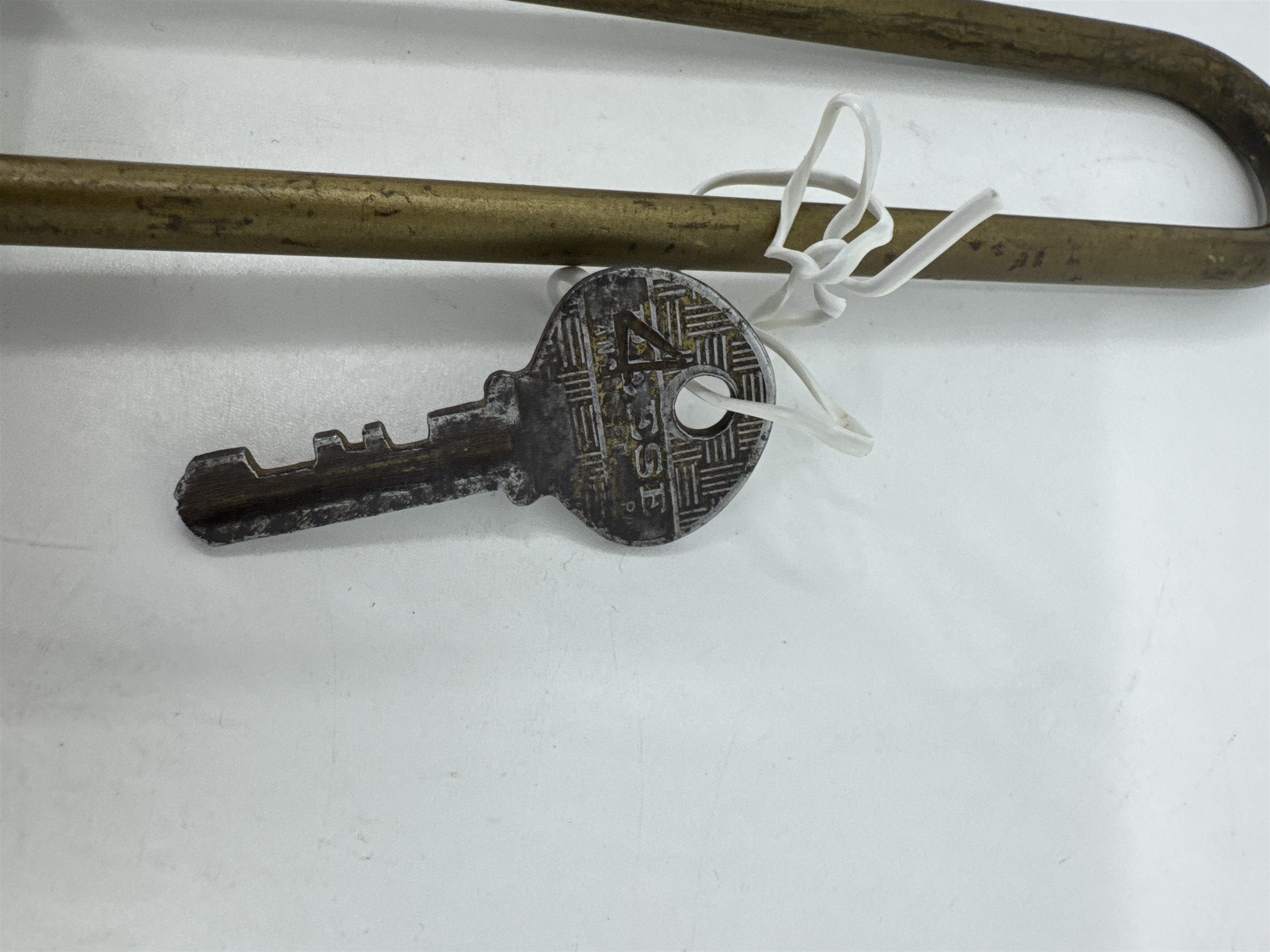 Vintage Slaymaker Extra Long Shank Padlock /w Key Brass Padlock