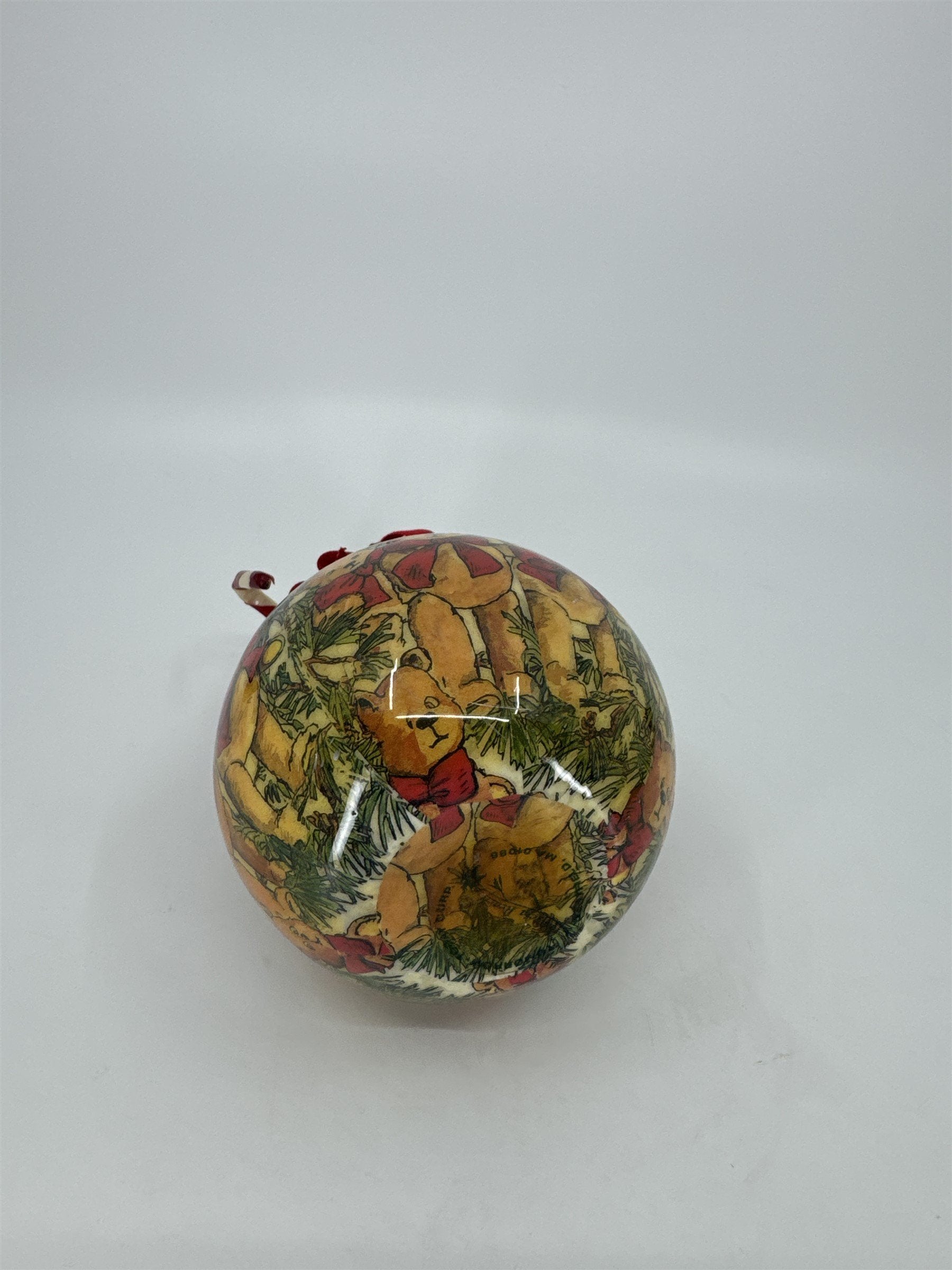 Tomorrow Today Patricia Reach Teddy Bears Table Ornament /w Candy Cane and Bows