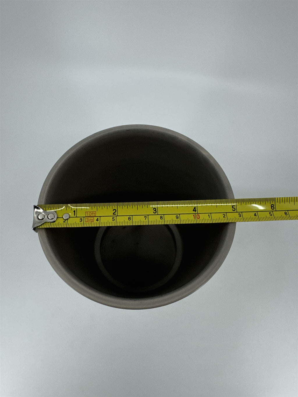 6" Tall Grey Gold and White Flower Planter