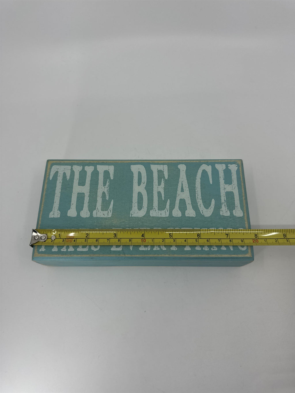 Wooden Beach Home Decor Sign The Beach Fixes Everything Blue Sign