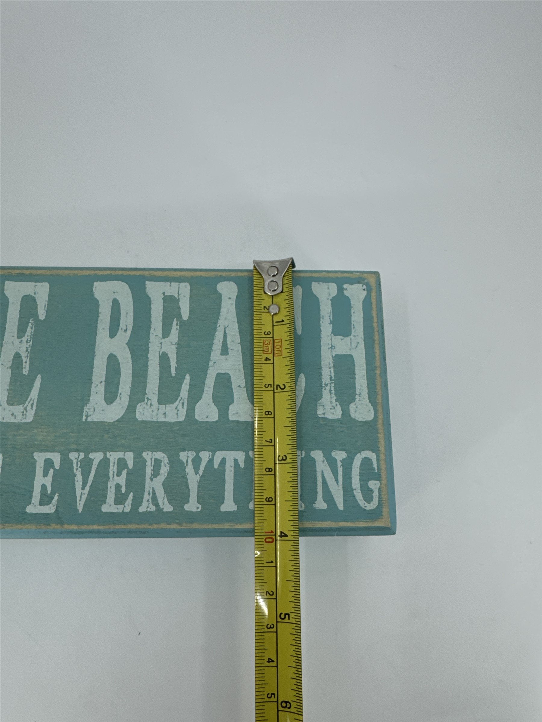 Wooden Beach Home Decor Sign The Beach Fixes Everything Blue Sign