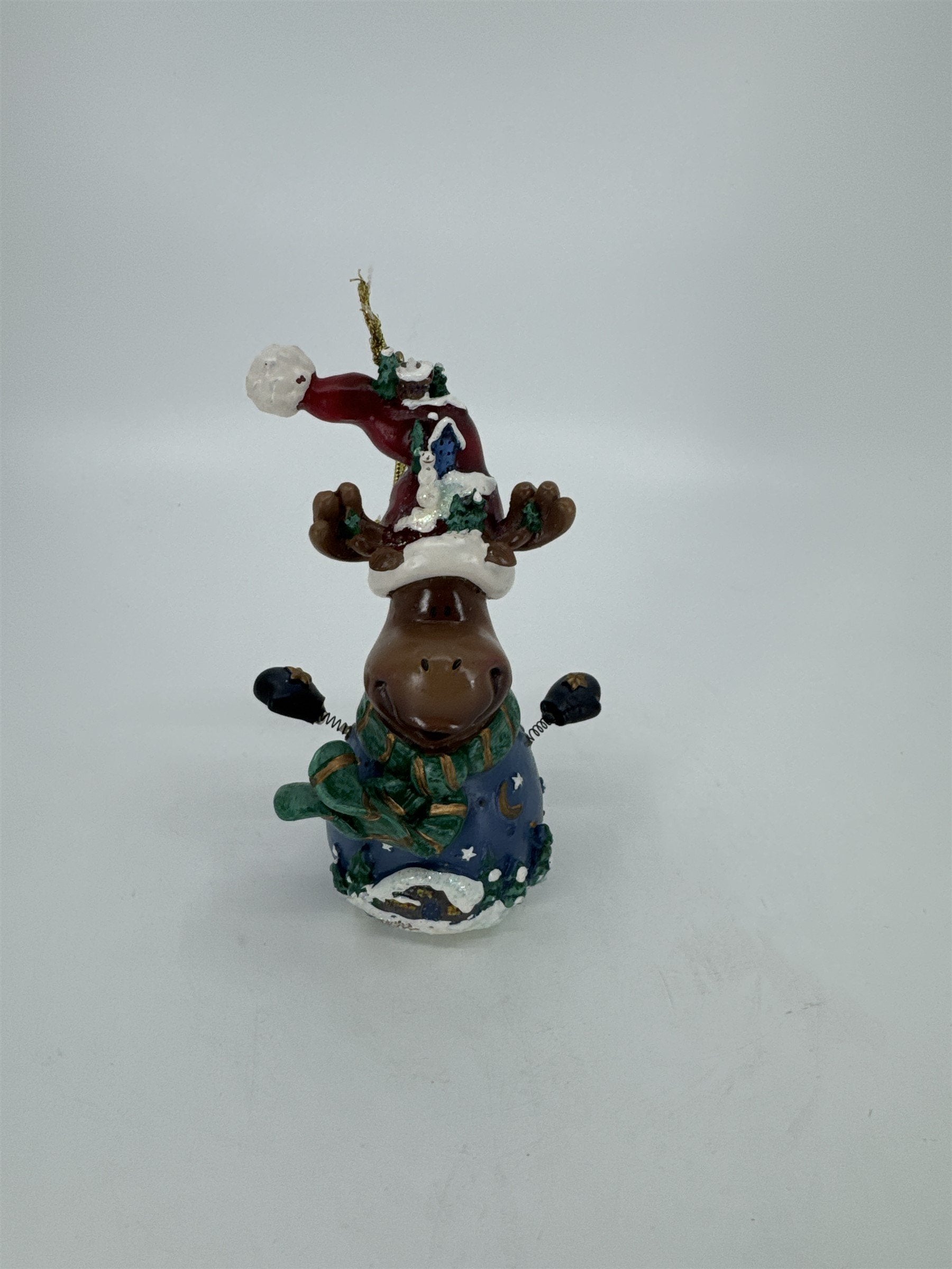 Home Interiors and Gifts Vintage 2002 Let's Celebrate Christmas Moose Ornament