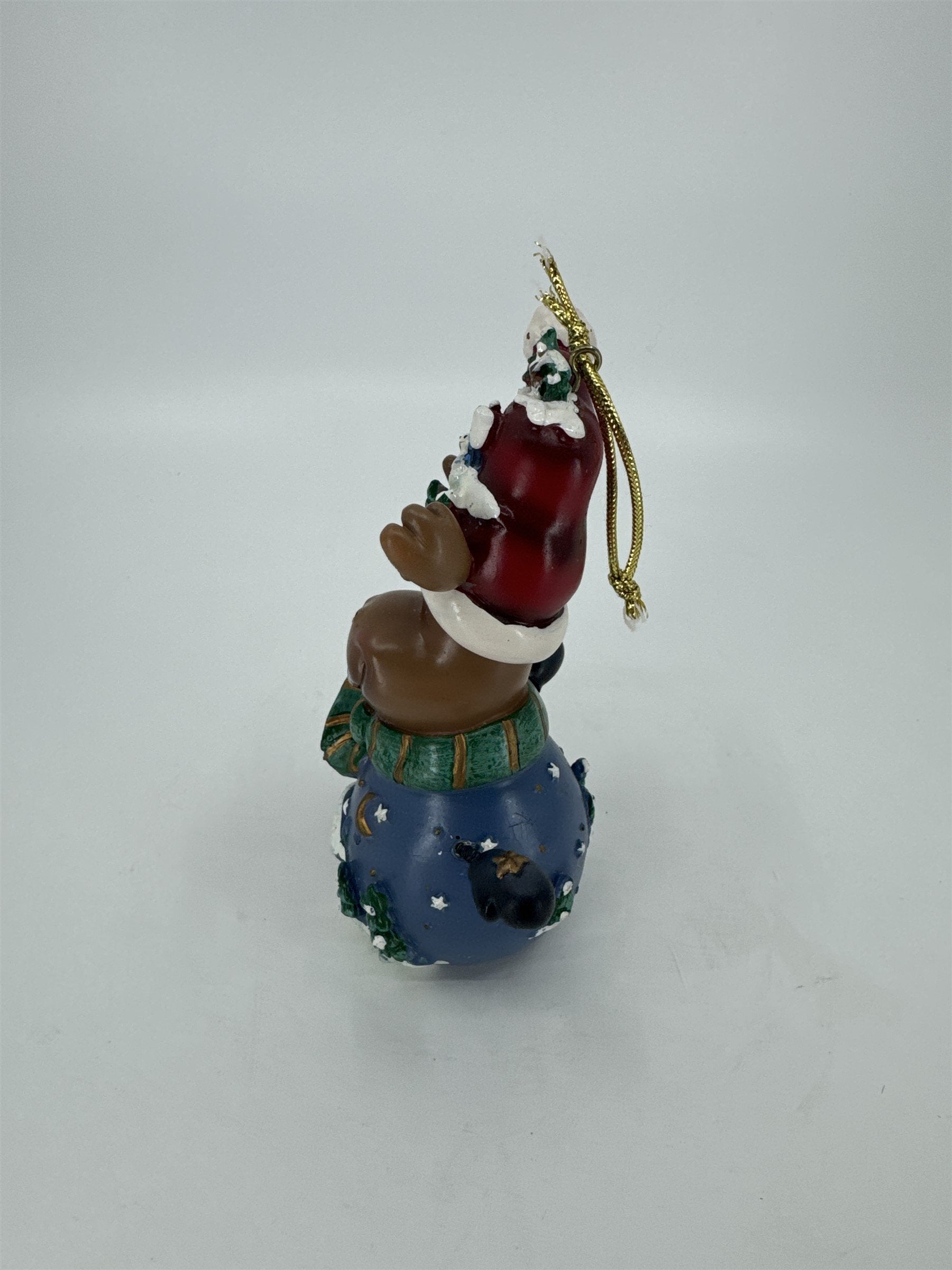 Home Interiors and Gifts Vintage 2002 Let's Celebrate Christmas Moose Ornament