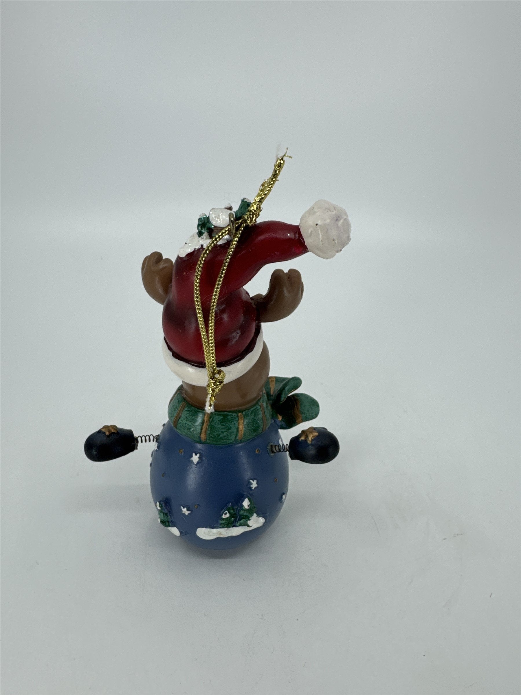 Home Interiors and Gifts Vintage 2002 Let's Celebrate Christmas Moose Ornament