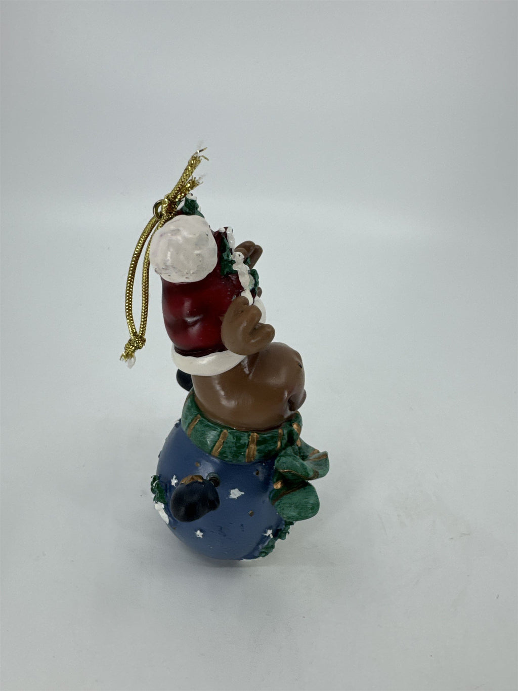 Home Interiors and Gifts Vintage 2002 Let's Celebrate Christmas Moose Ornament