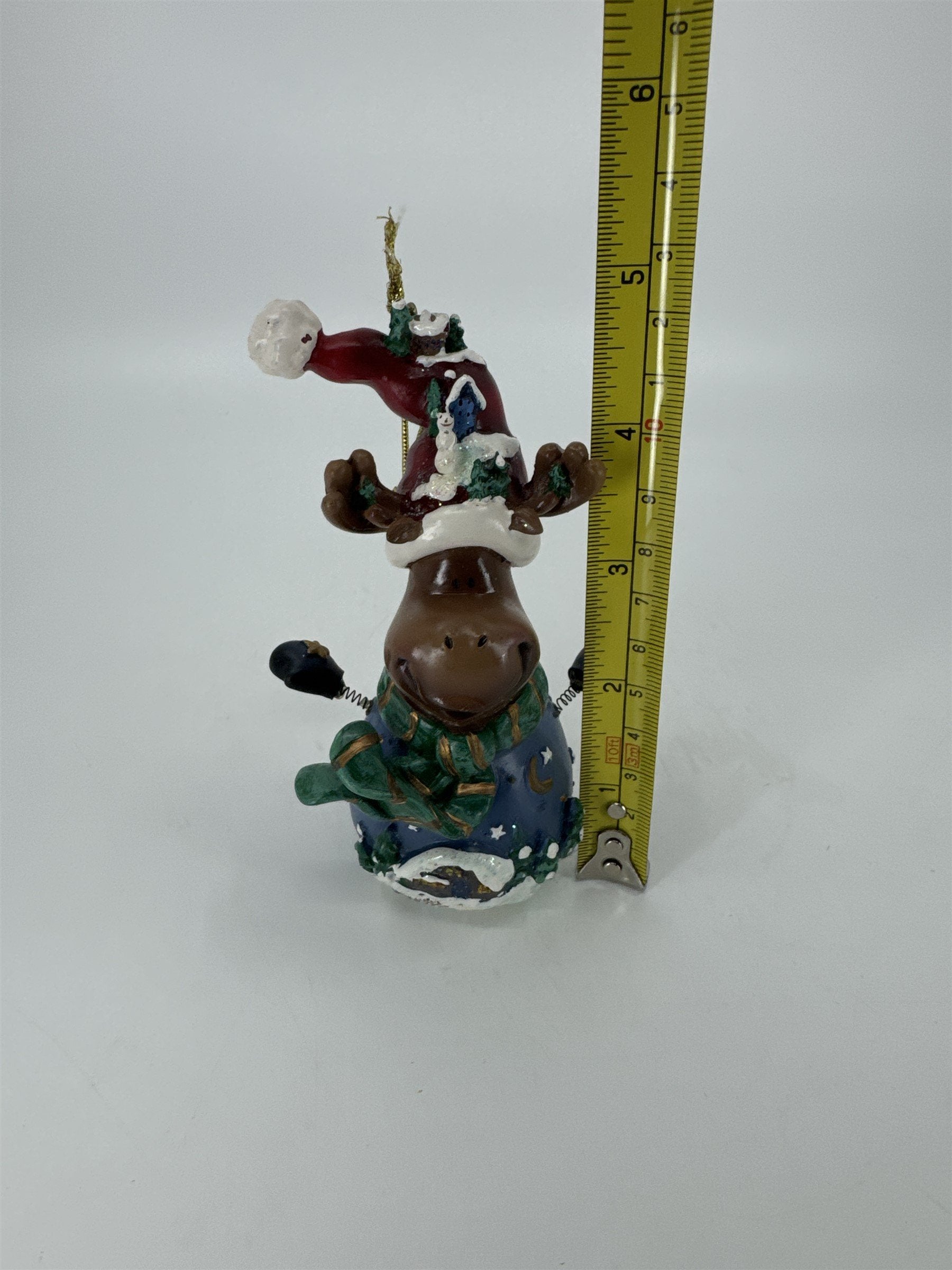 Home Interiors and Gifts Vintage 2002 Let's Celebrate Christmas Moose Ornament