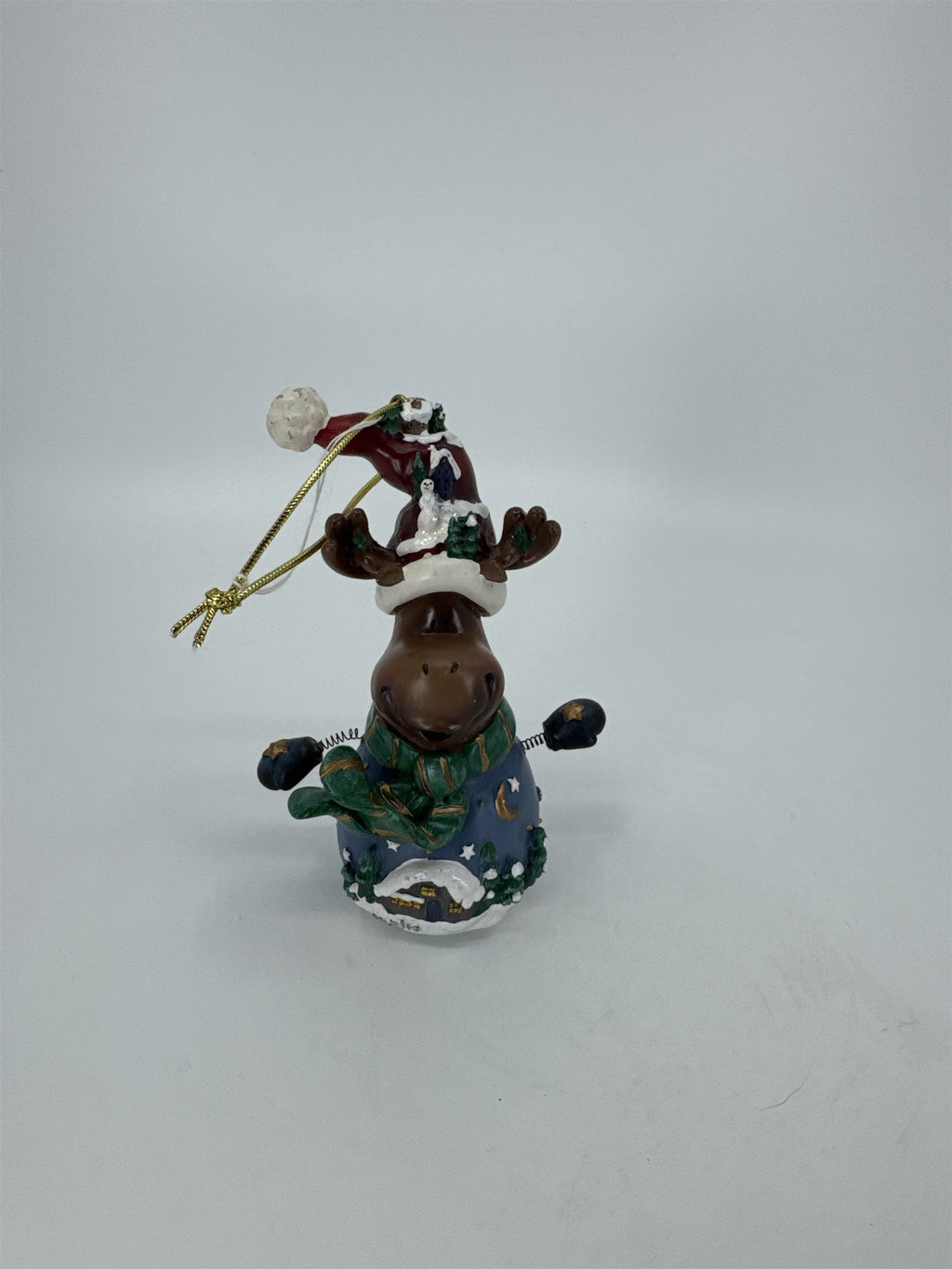 Home Interiors and Gifts Vintage 2002 Let's Celebrate Christmas Moose Ornament