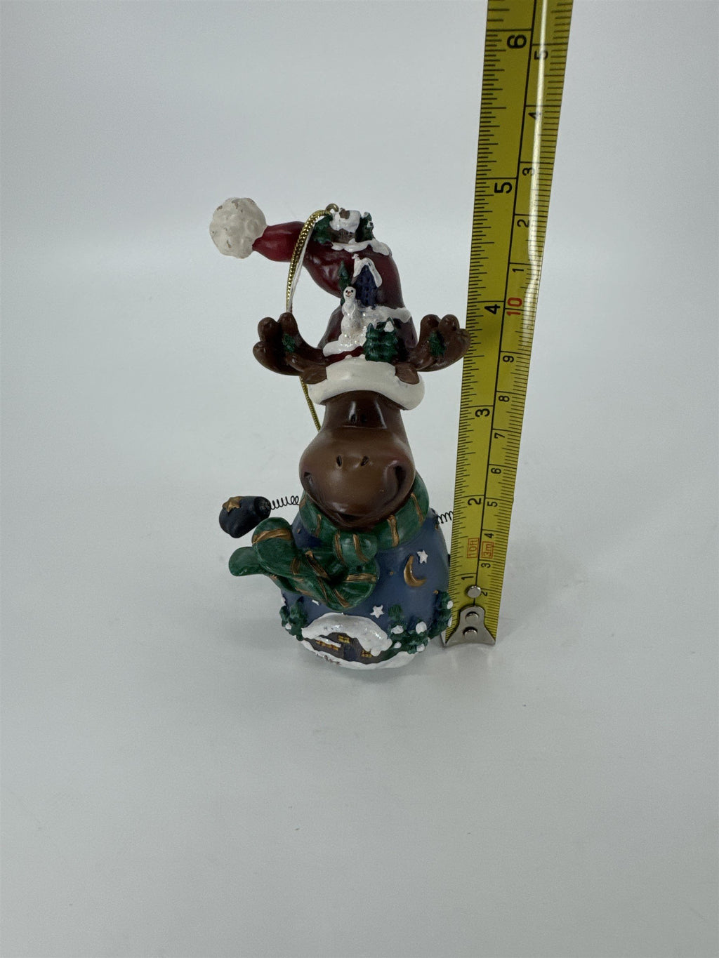 Home Interiors and Gifts Vintage 2002 Let's Celebrate Christmas Moose Ornament