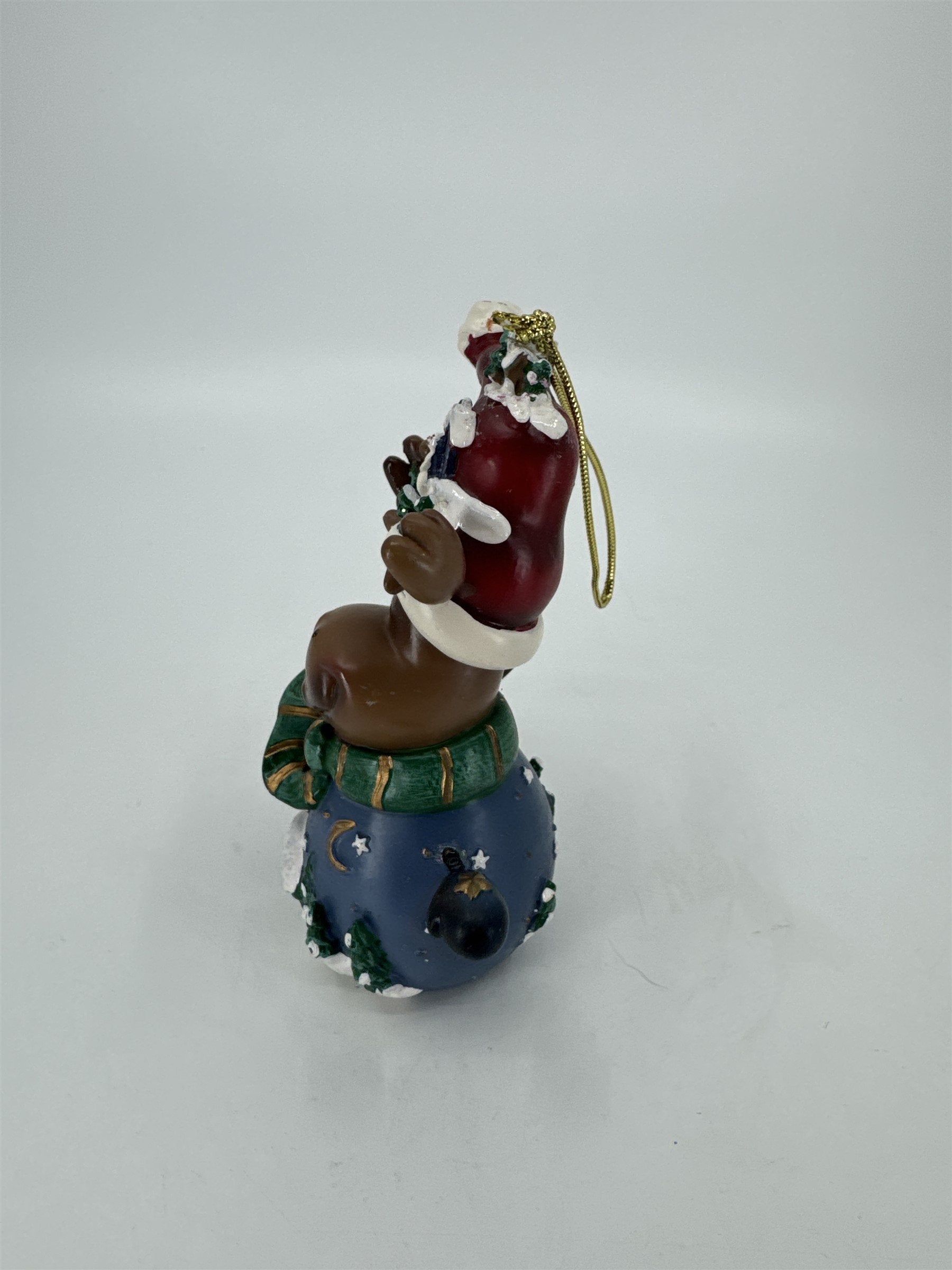 Home Interiors and Gifts Vintage 2002 Let's Celebrate Christmas Moose Ornament
