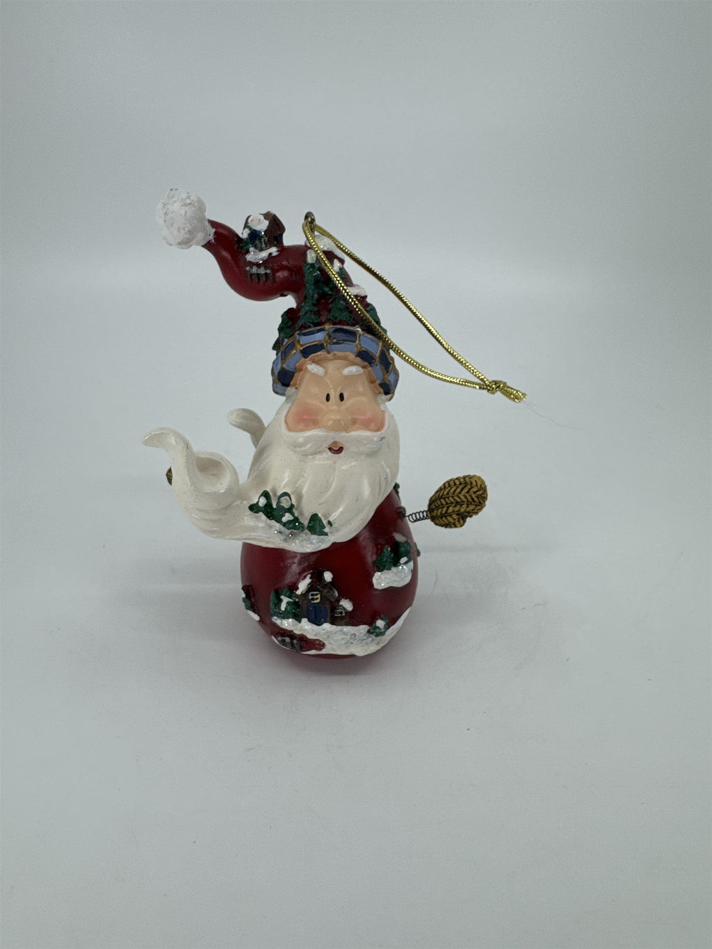 Home Interiors and Gifts Vintage 2002 Let's Celebrate Christmas Santa Ornament