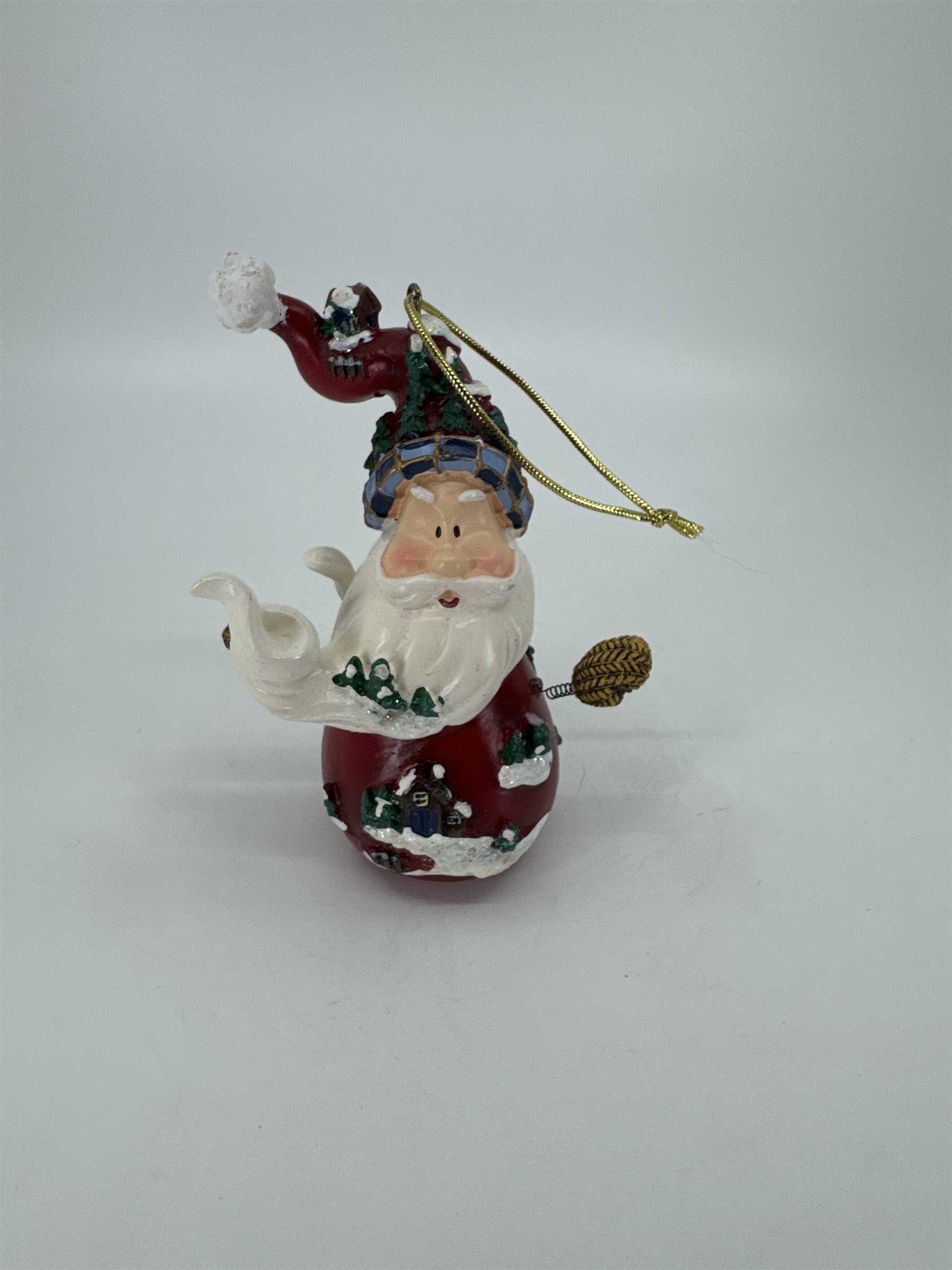 Home Interiors and Gifts Vintage 2002 Let's Celebrate Christmas Santa Ornament
