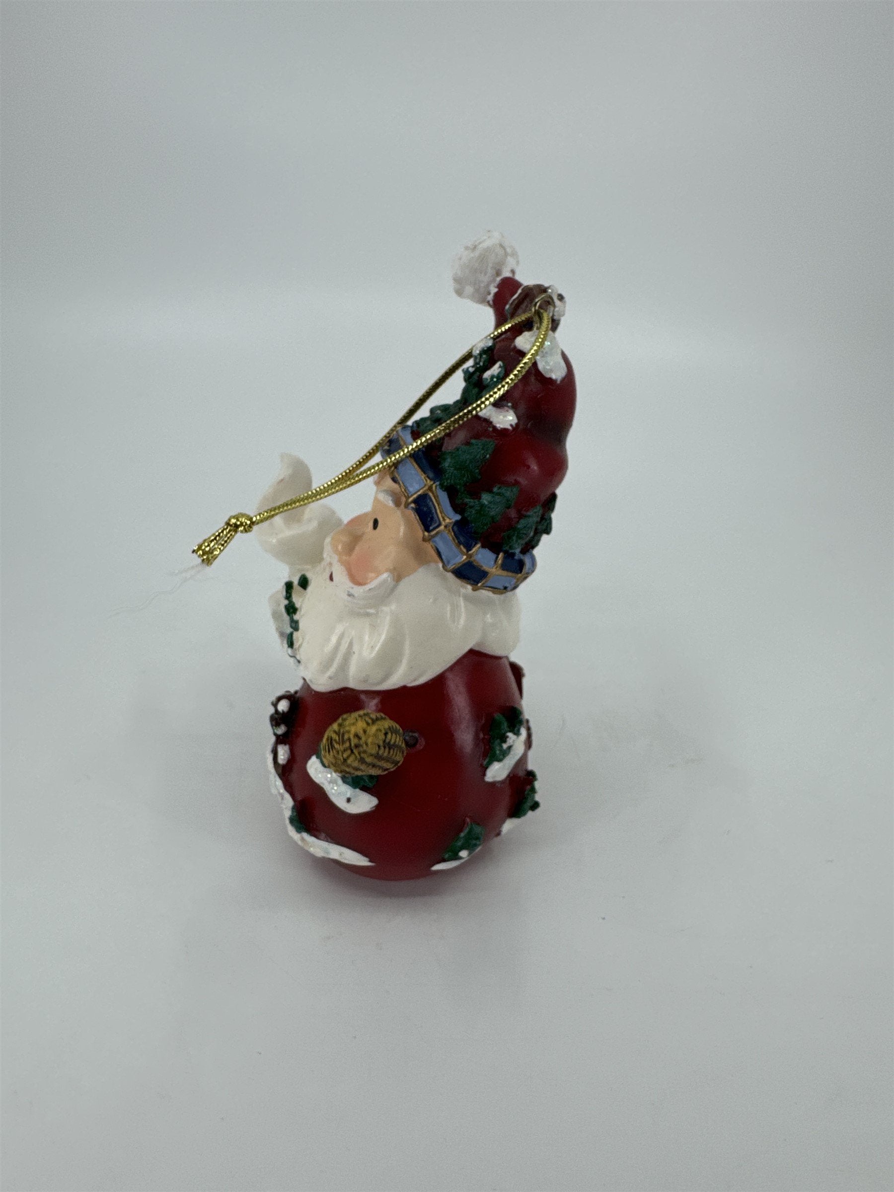 Home Interiors and Gifts Vintage 2002 Let's Celebrate Christmas Santa Ornament