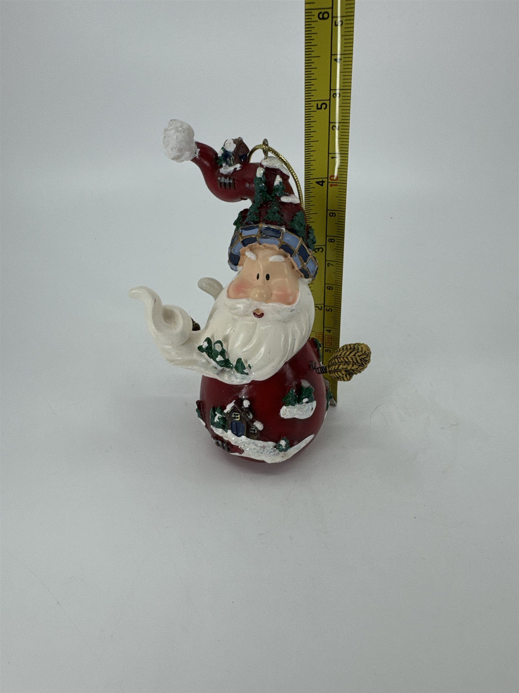 Home Interiors and Gifts Vintage 2002 Let's Celebrate Christmas Santa Ornament