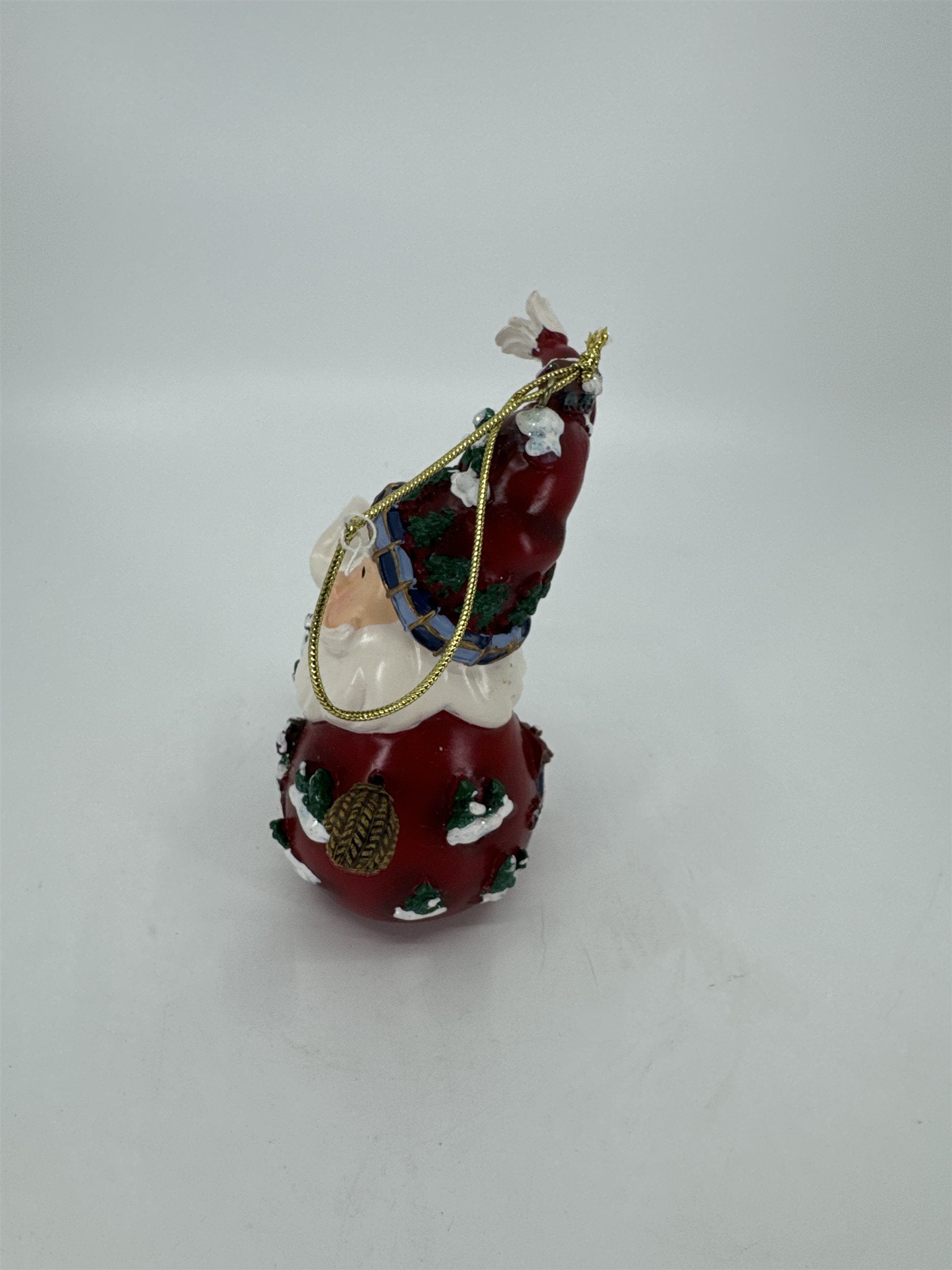 Home Interiors and Gifts Vintage 2002 Let's Celebrate Christmas Santa Ornament