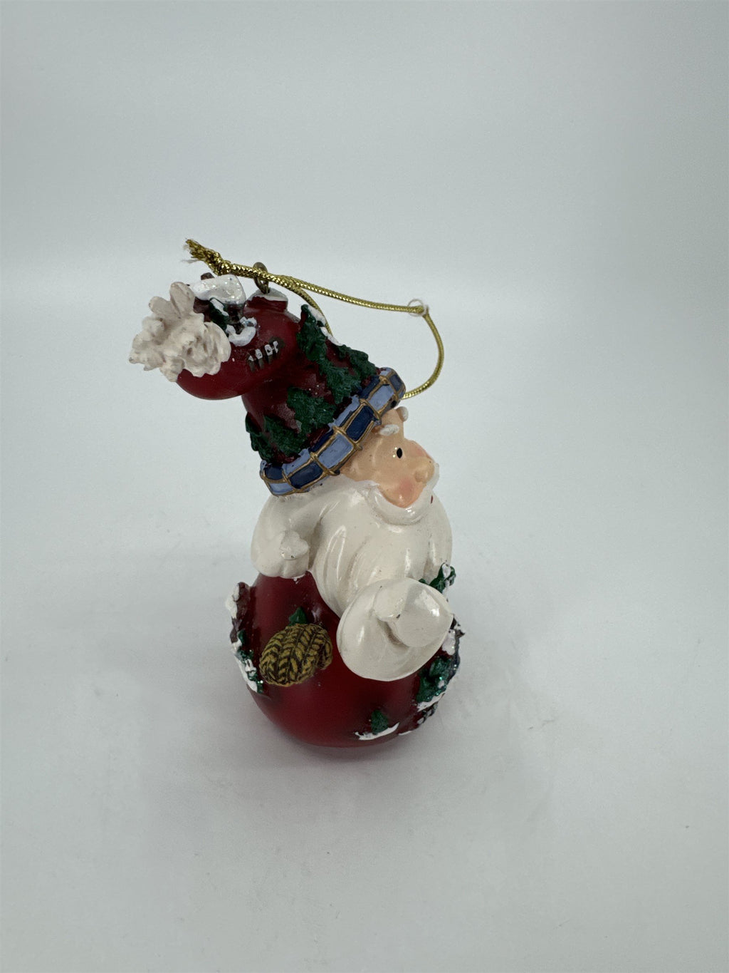 Home Interiors and Gifts Vintage 2002 Let's Celebrate Christmas Santa Ornament