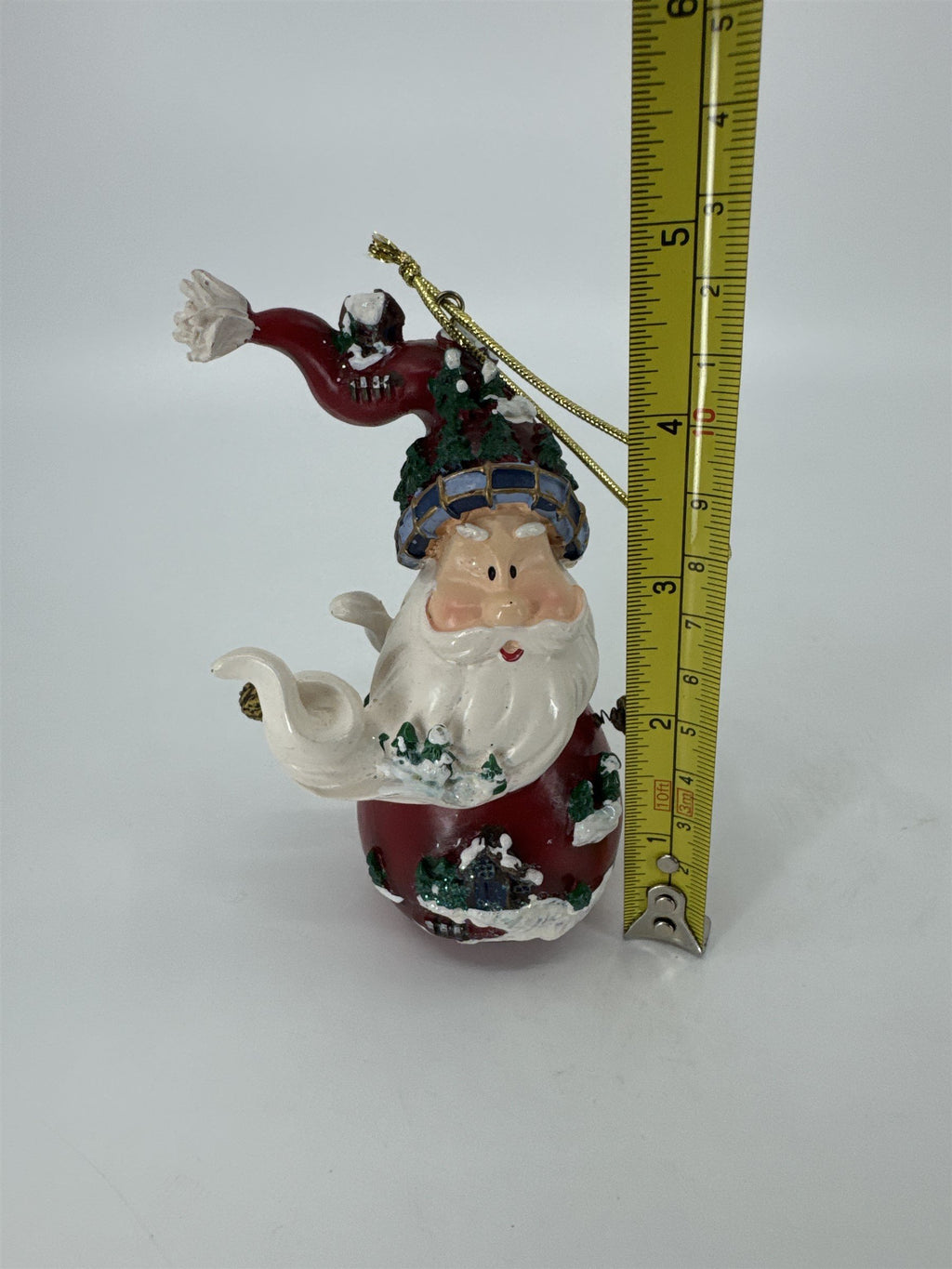 Home Interiors and Gifts Vintage 2002 Let's Celebrate Christmas Santa Ornament
