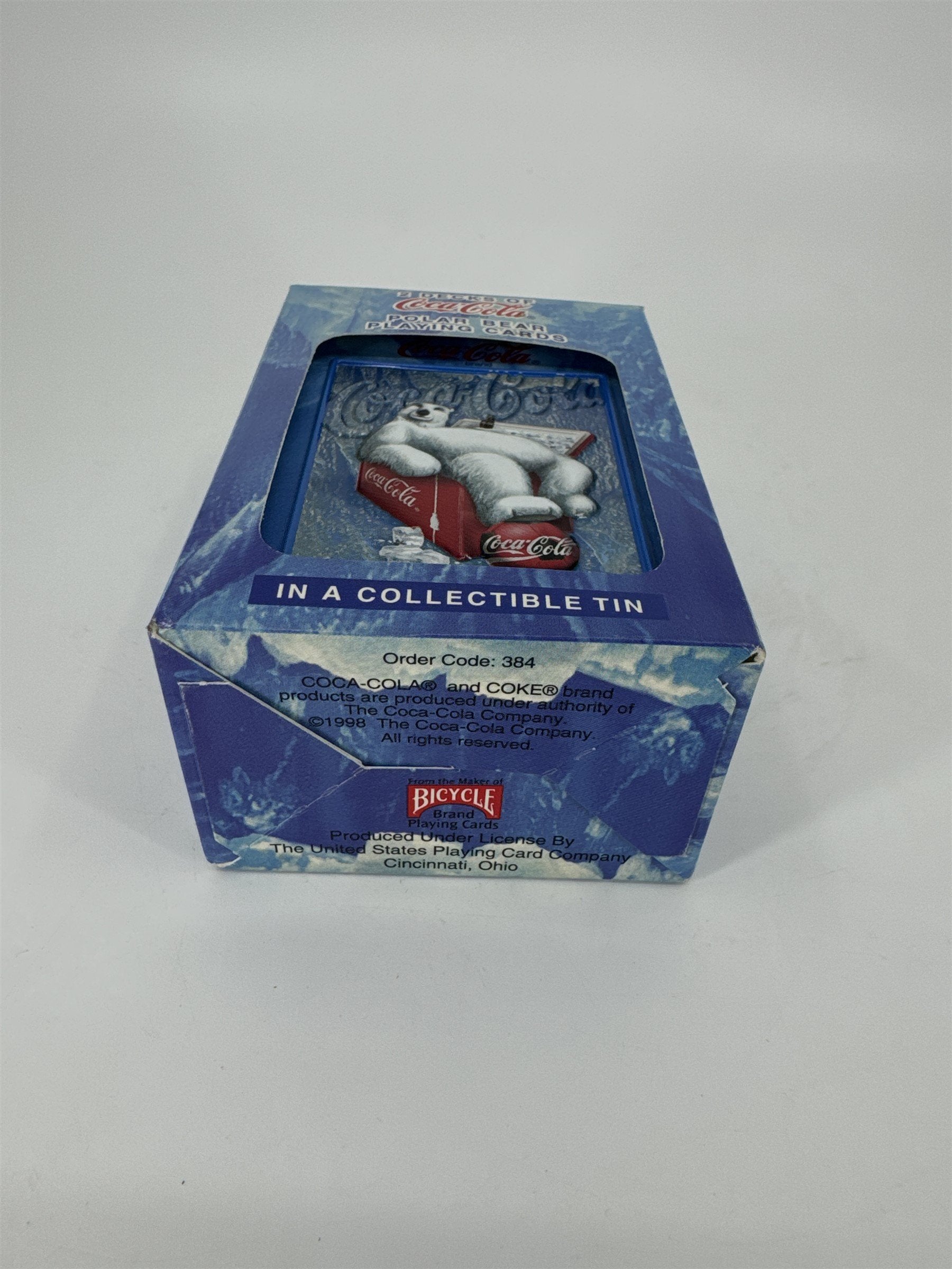 Bicycle 1998 Coca-Cola Polar Bear Playing Cards 2 Decks in Collectible Tin NOS