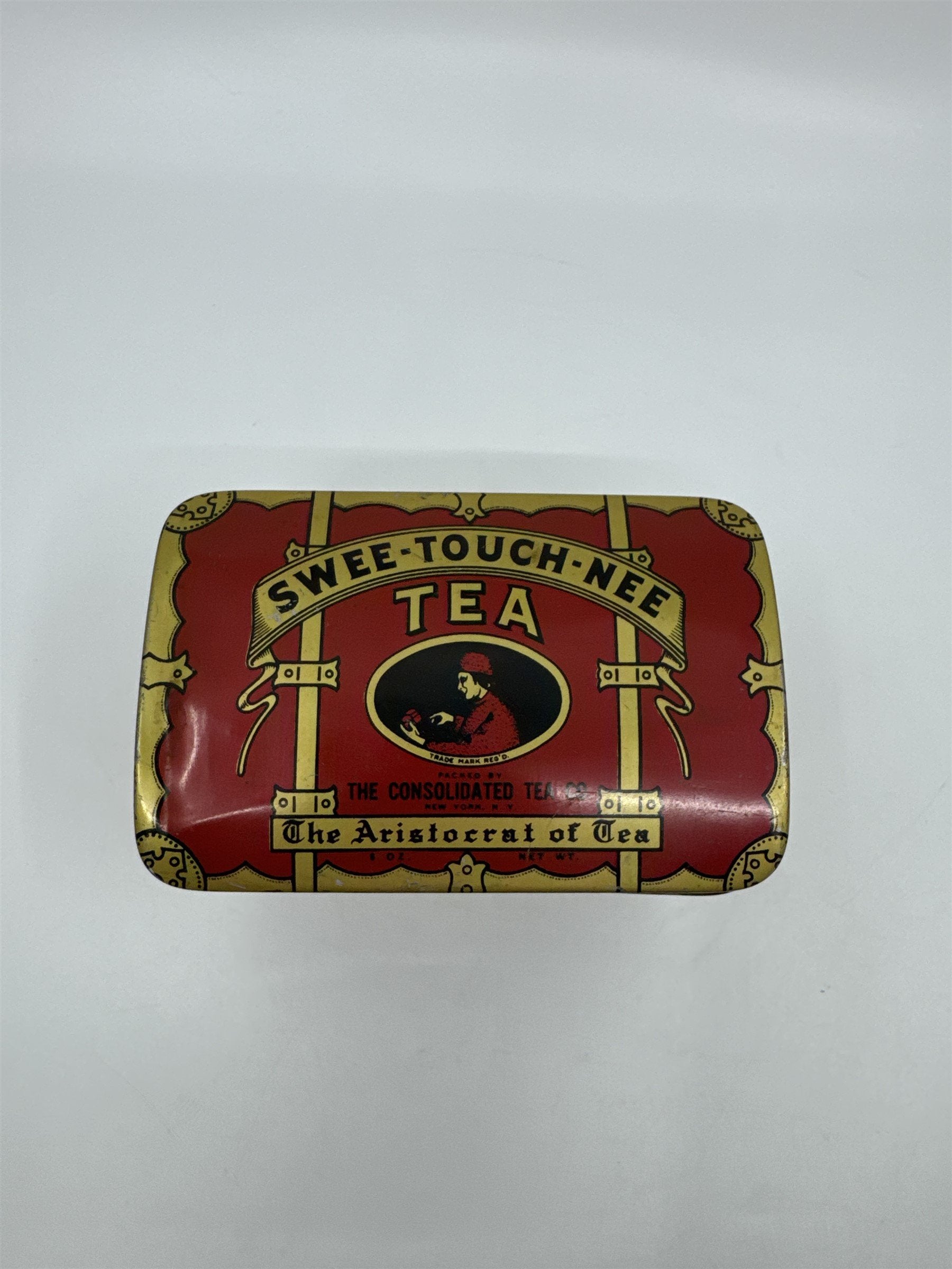 Vintage Swee-Touch-Nee Tea Empty Tin The Consolidated Tea Co Aristocrat of Tea