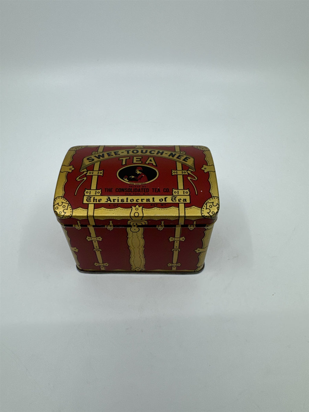 Vintage Swee-Touch-Nee Tea Empty Tin The Consolidated Tea Co Aristocrat of Tea