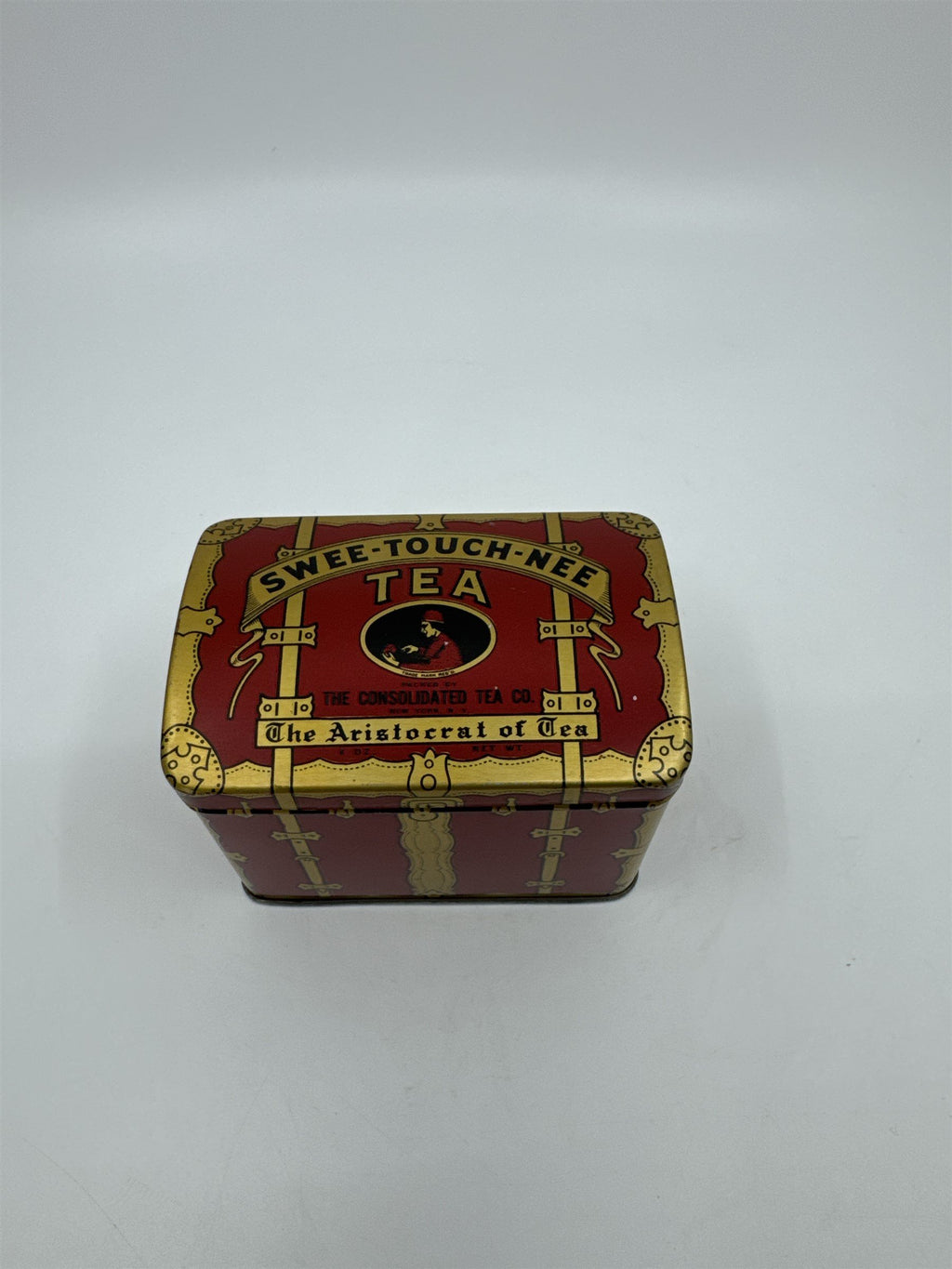 Vintage Swee-Touch-Nee Tea Empty Tin The Consolidated Tea Co Aristocrat of Tea