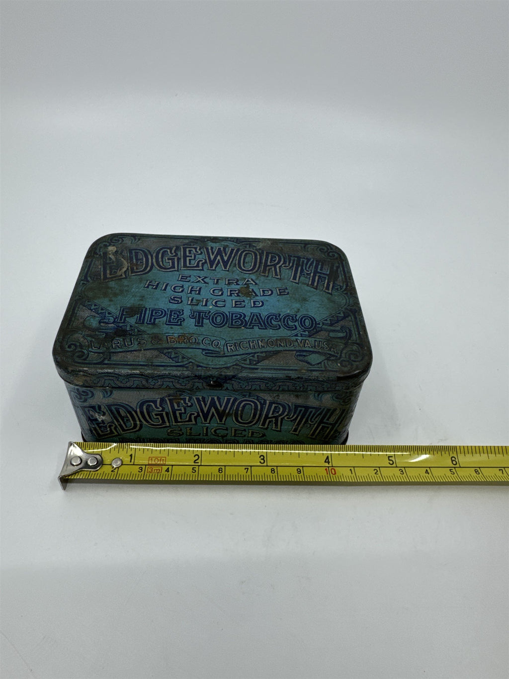 Vintage Edgeworth Sliced Pipe Tobacco Larus & Bro Co Richmond VA #48 Empty Tin
